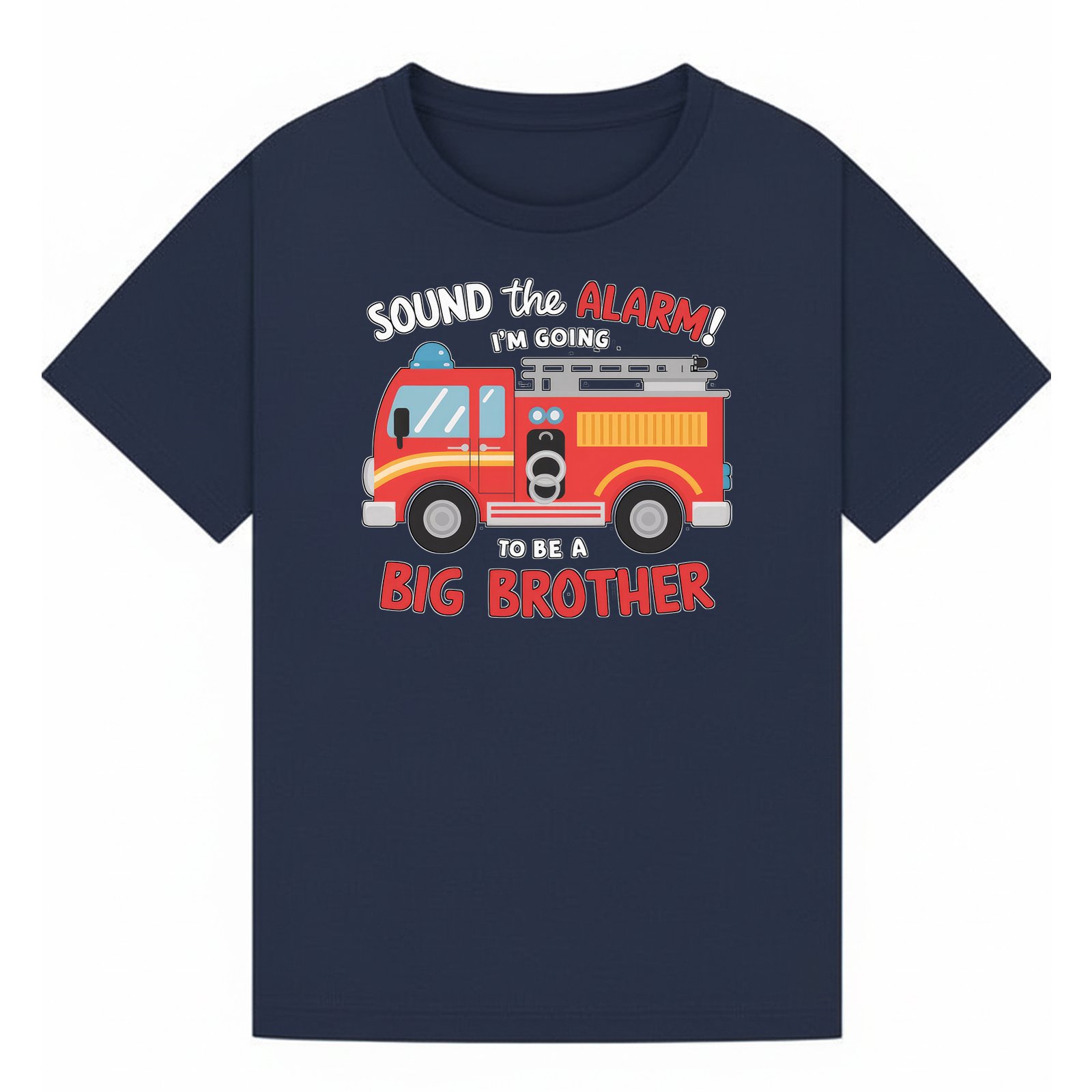 BGBRO33 artwork on navy T-shirt