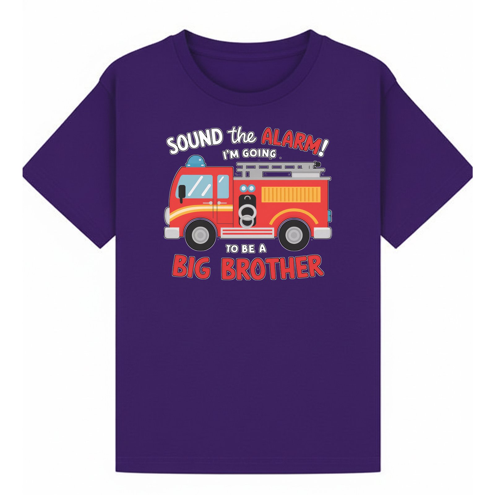 BGBRO33 artwork on purple T-shirt