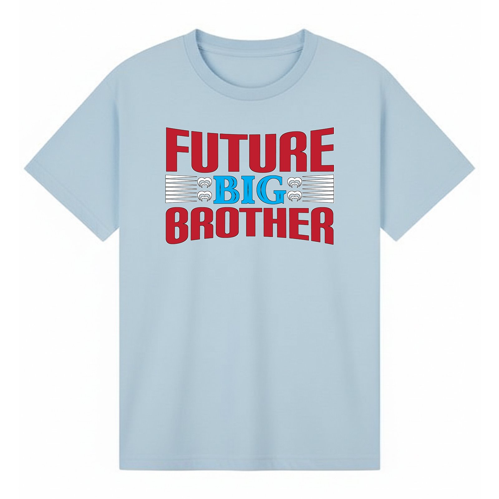 BGBRO34 artwork on light blue T-shirt