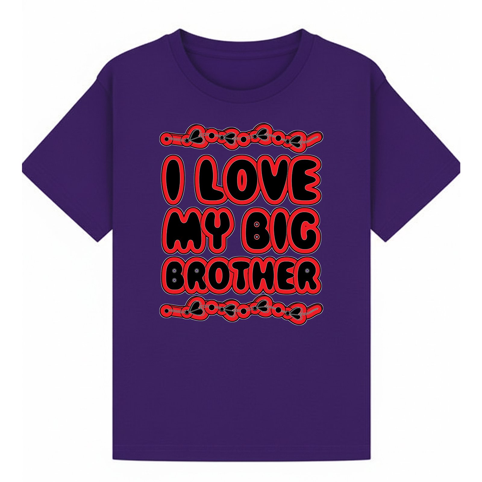 BGBRO36 artwork on purple T-shirt