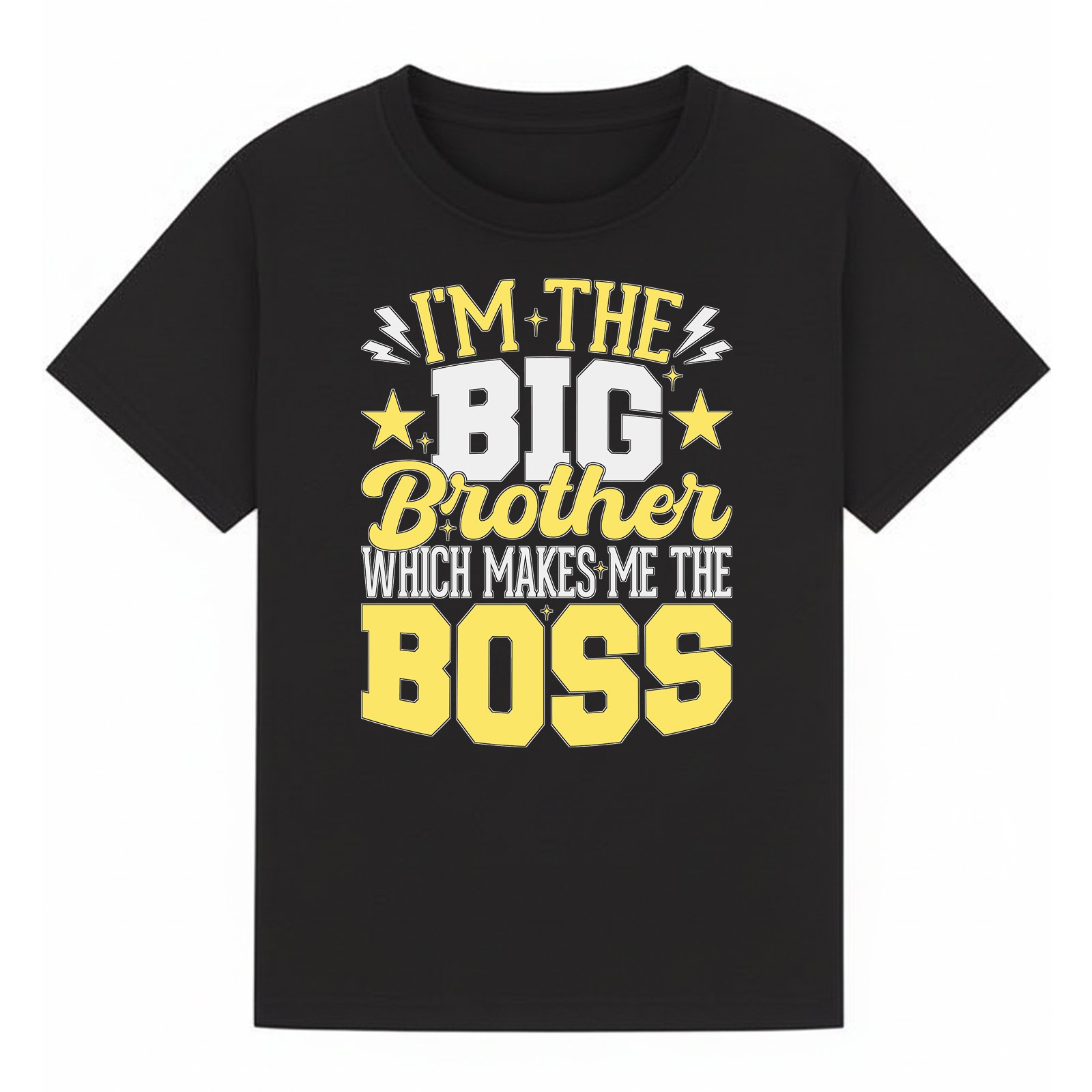 BGBRO37 artwork on black T-shirt