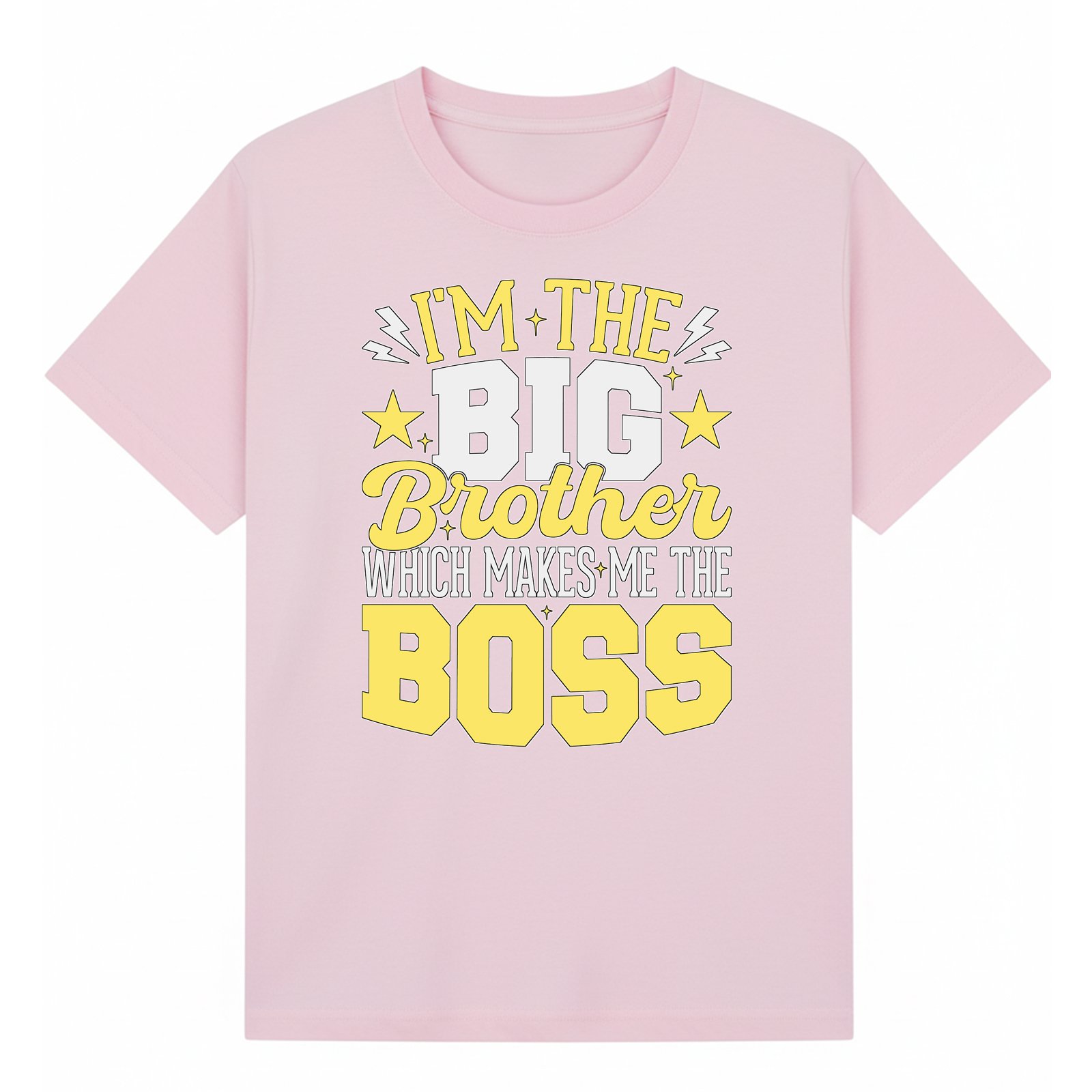 BGBRO37 artwork on light pink T-shirt