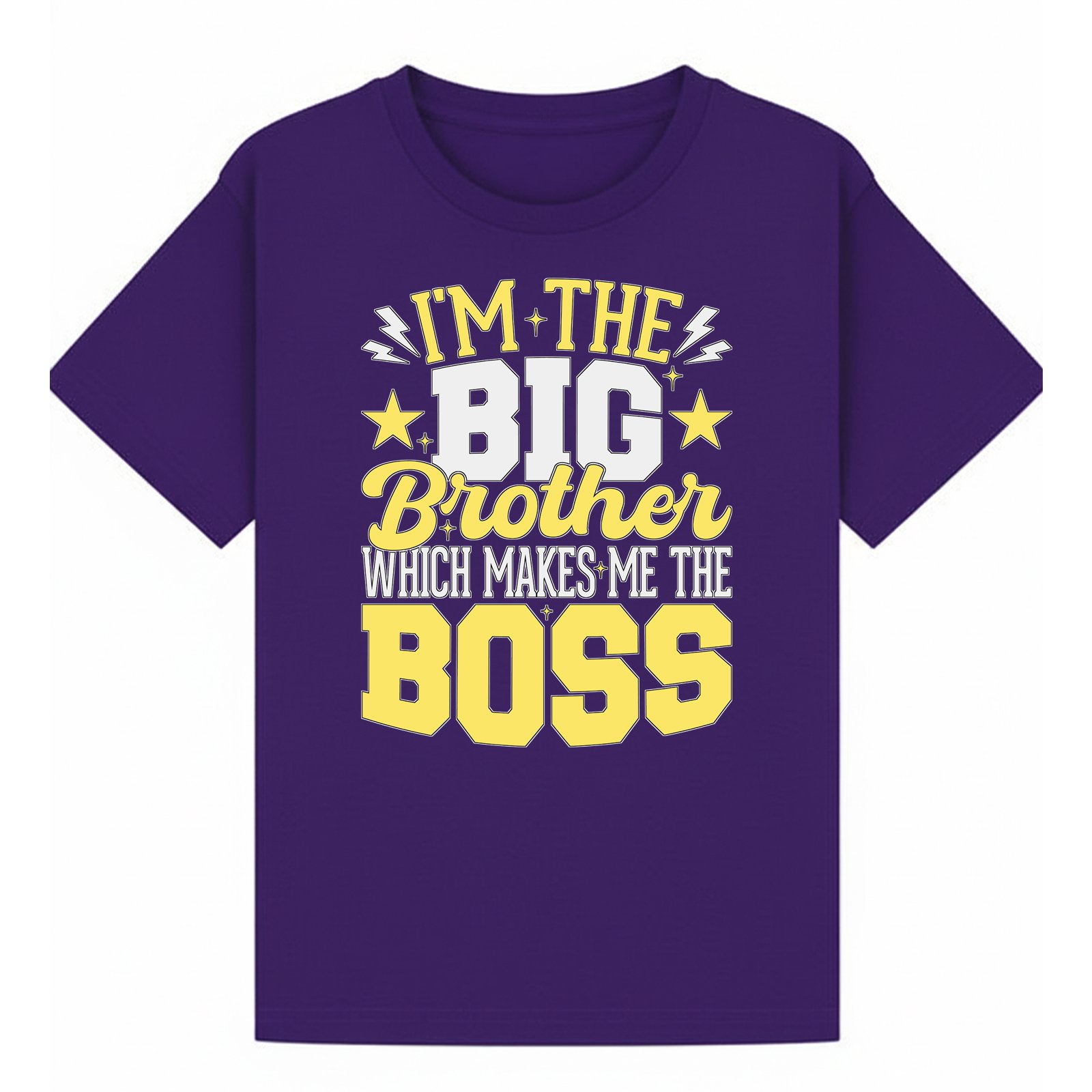 BGBRO37 artwork on purple T-shirt