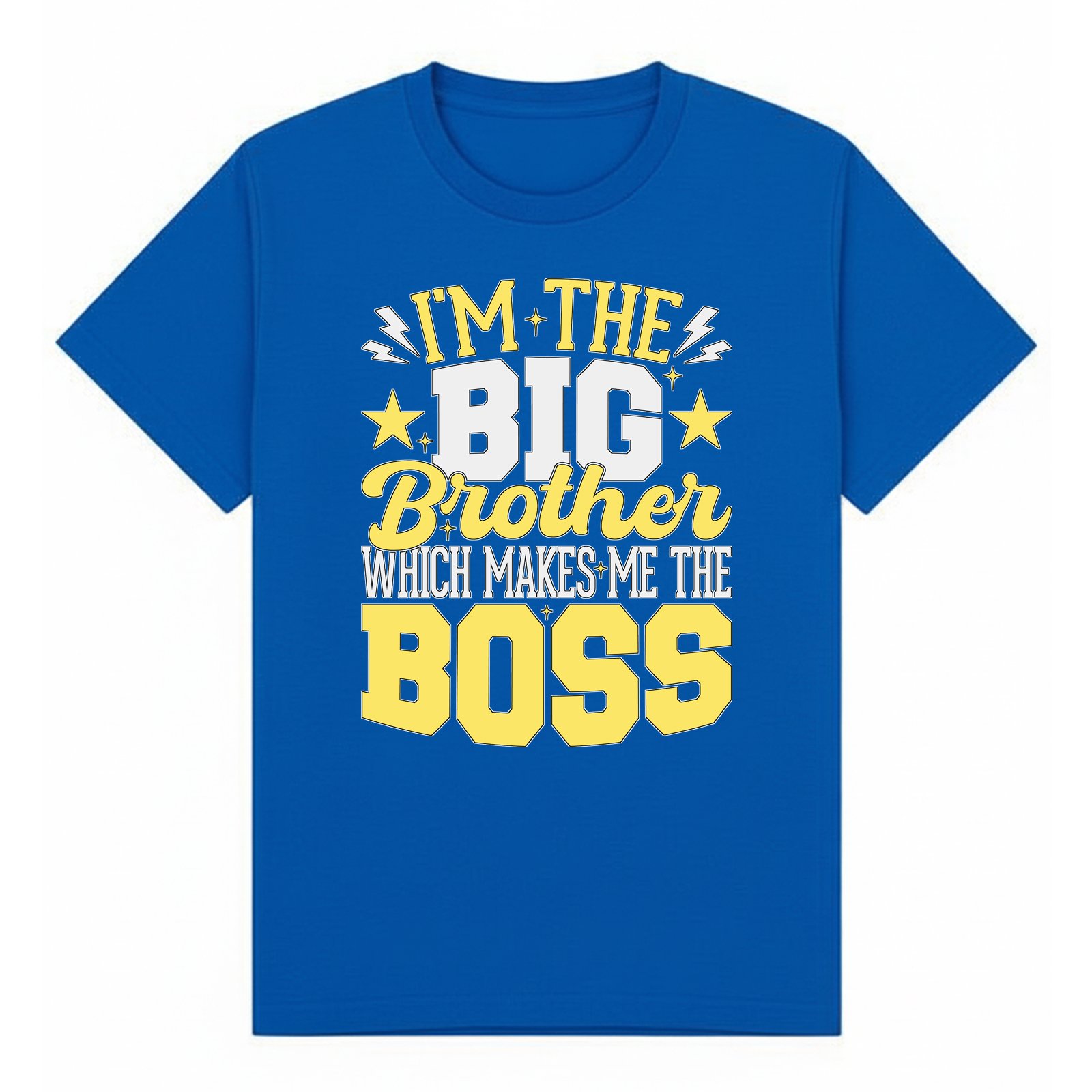 BGBRO37 artwork on royal T-shirt