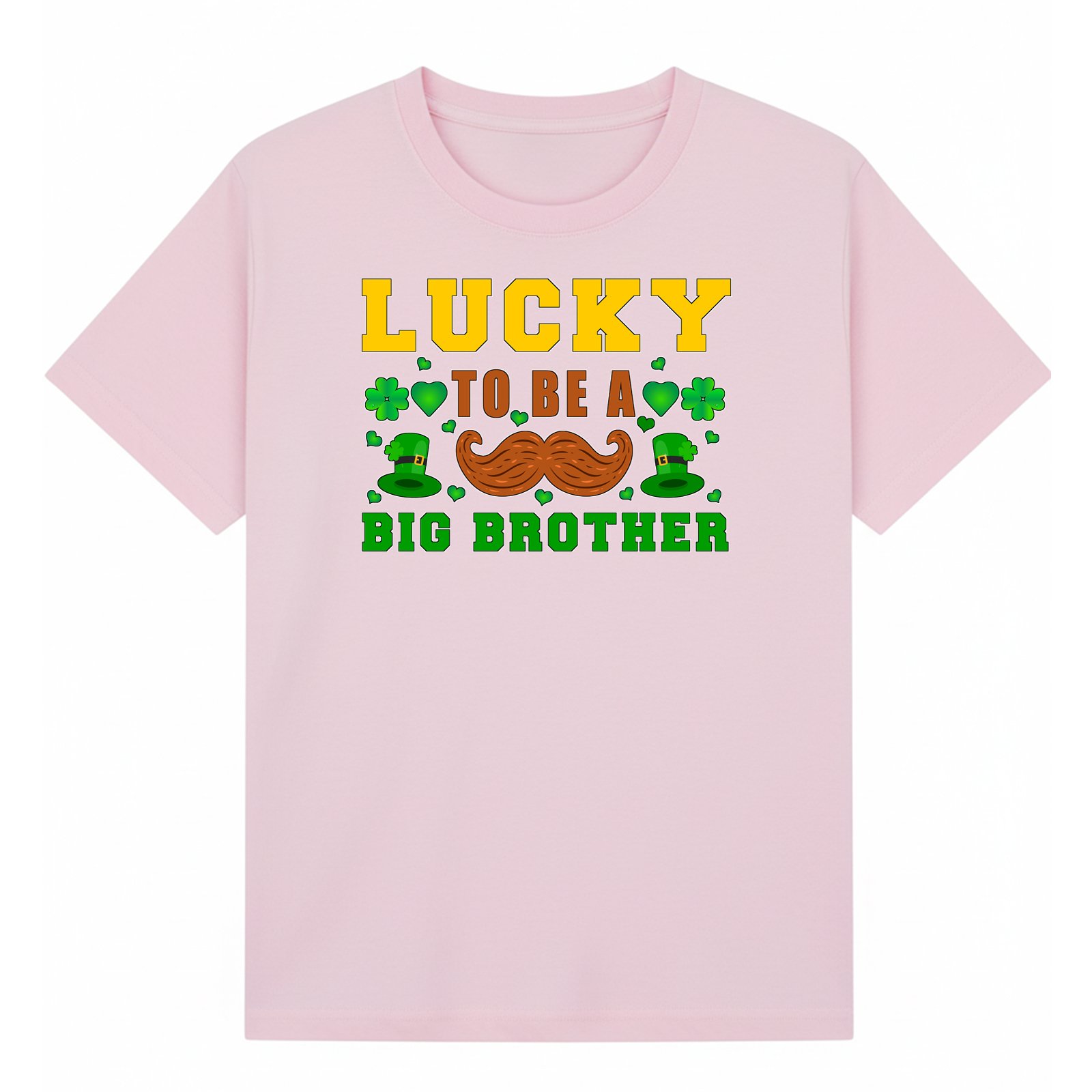 BGBRO38 artwork on light pink T-shirt