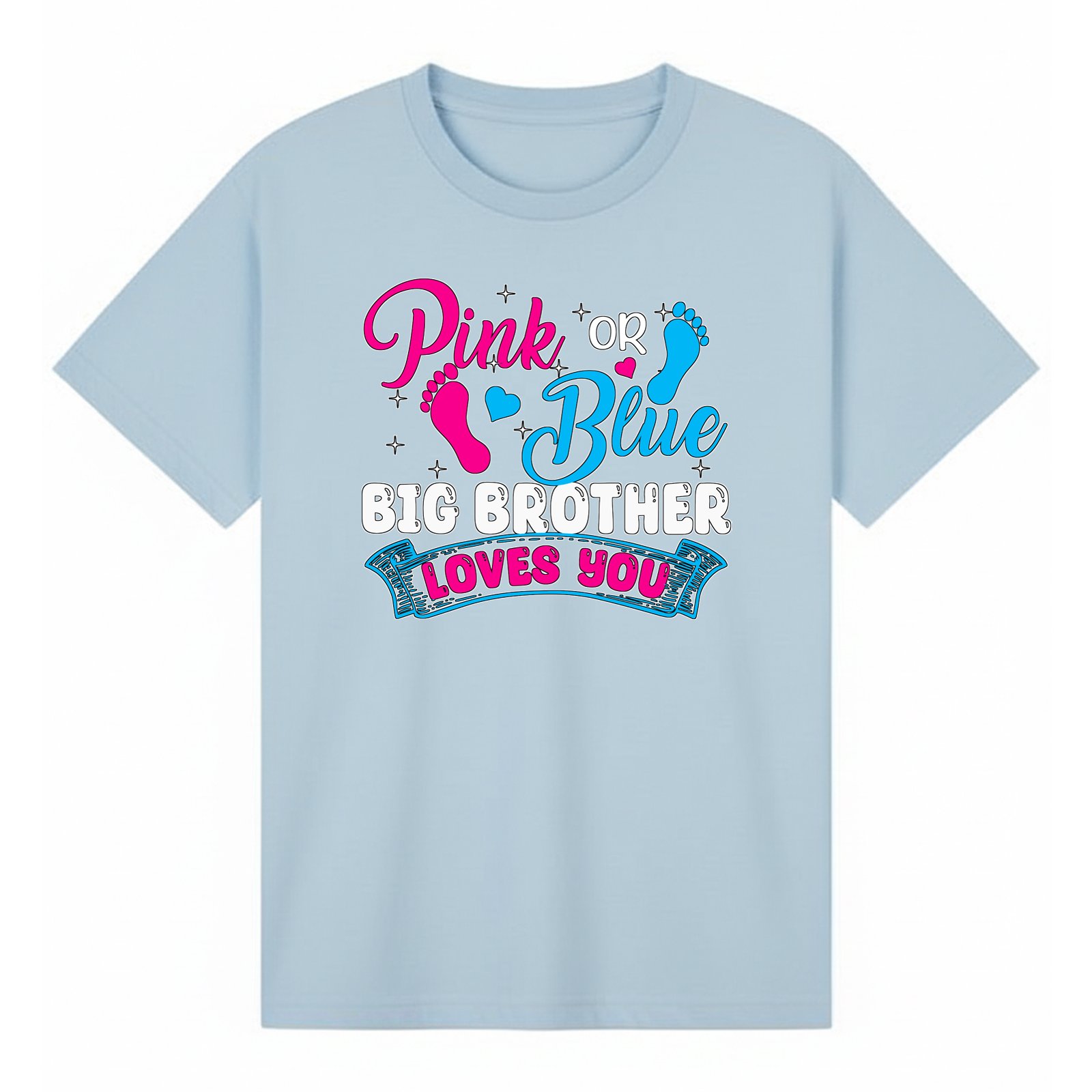 BGBRO42 artwork on light blue T-shirt