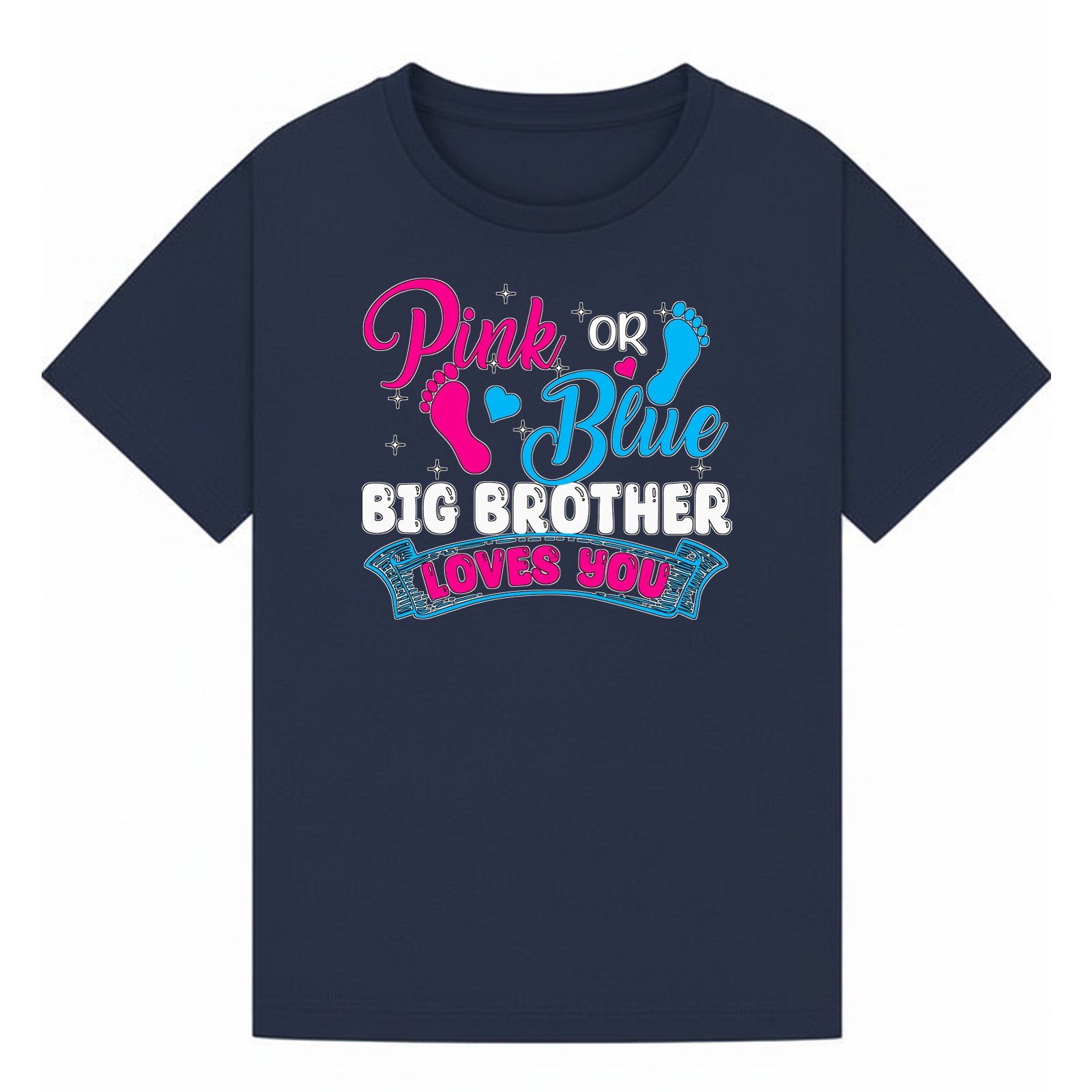 BGBRO42 artwork on navy T-shirt