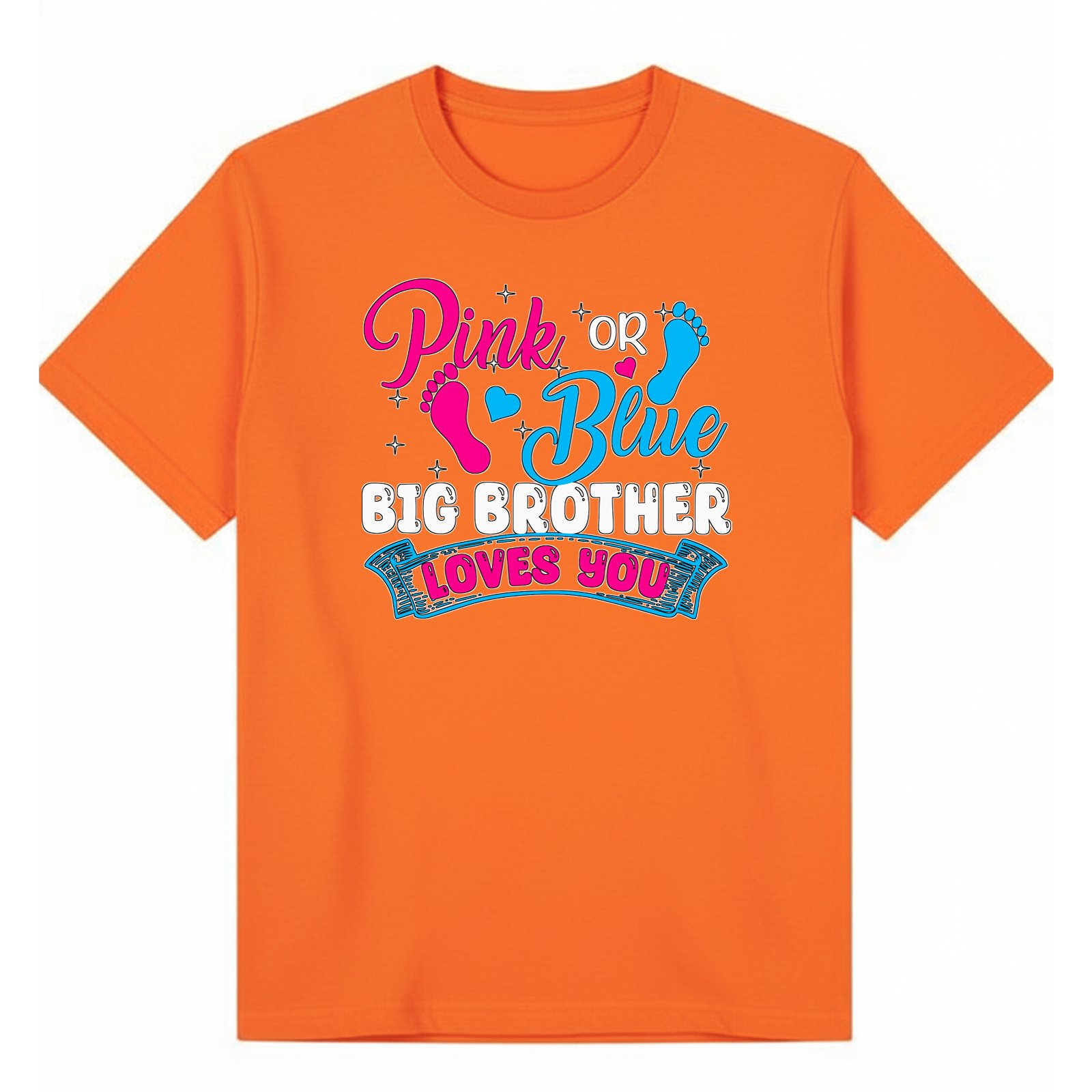 BGBRO42 artwork on orange T-shirt