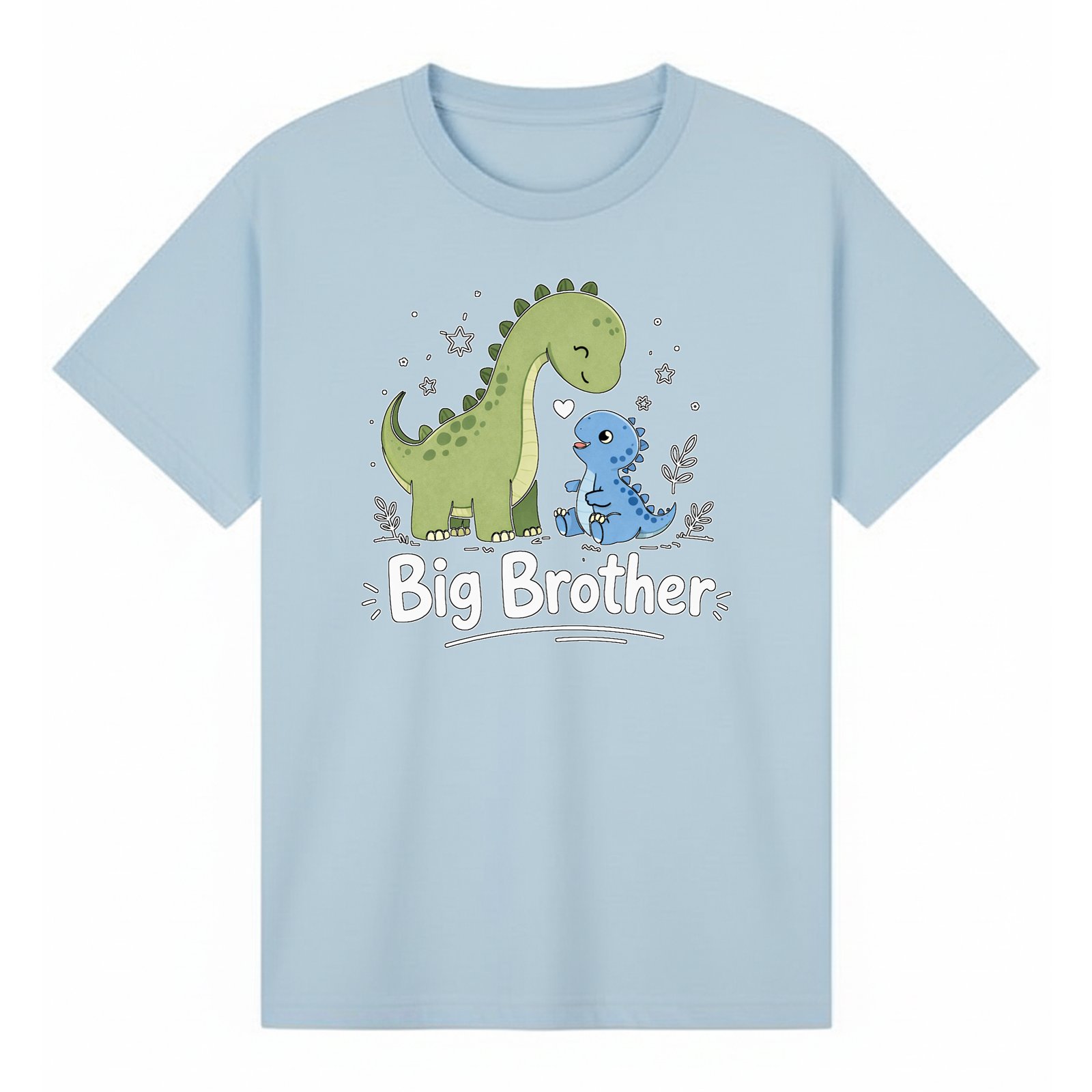 BGBRO48 artwork on light blue T-shirt