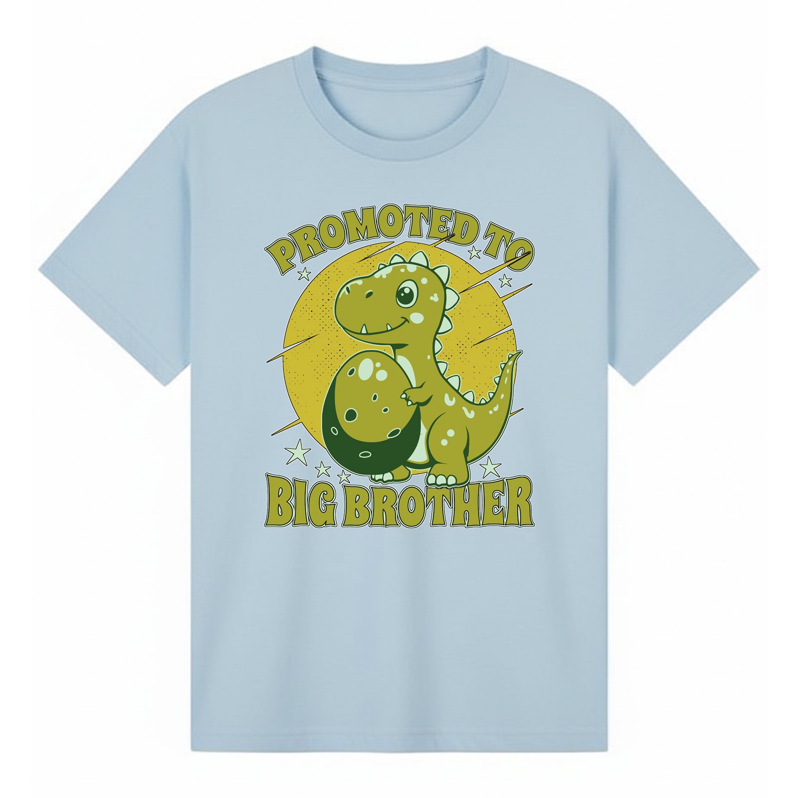 BGBRO52 artwork on light blue T-shirt