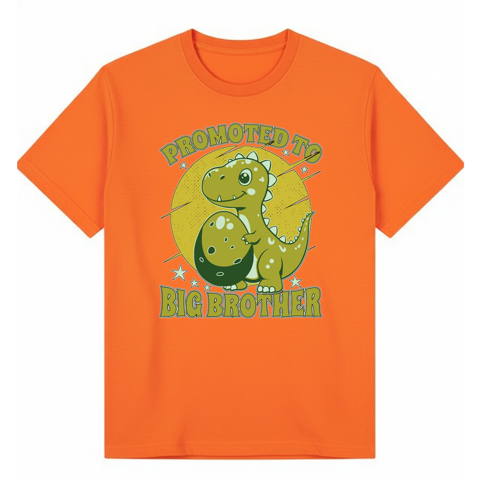 BGBRO52 artwork on orange T-shirt