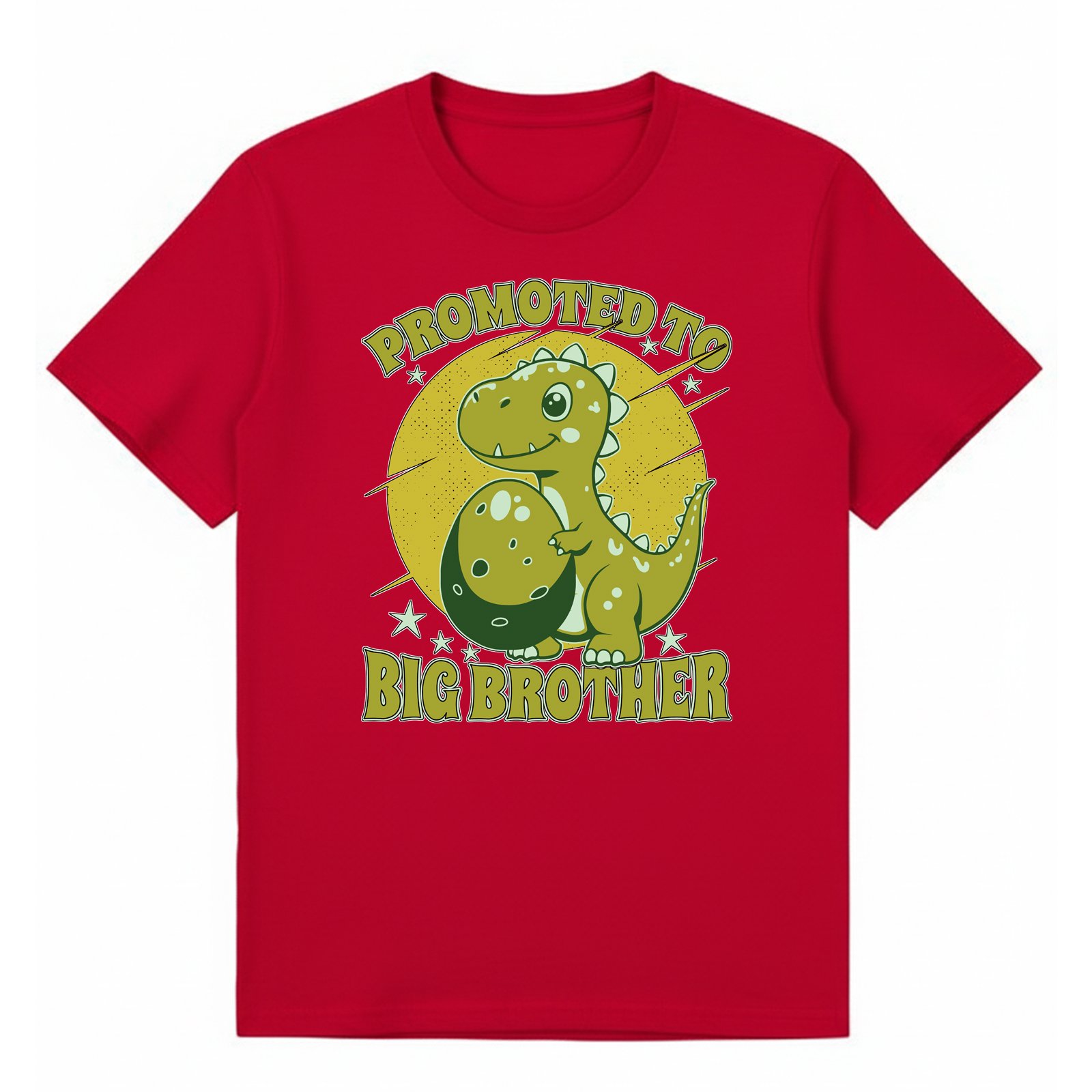 BGBRO52 artwork on red T-shirt