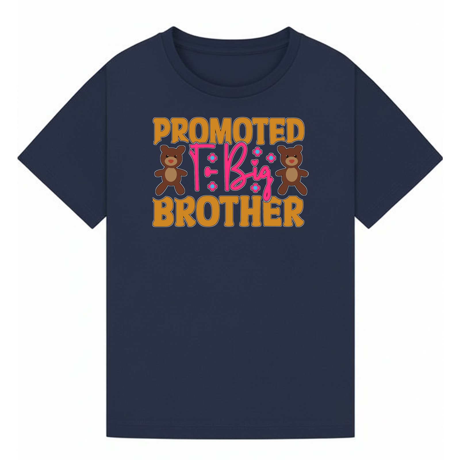 BGBRO54 artwork on navy T-shirt