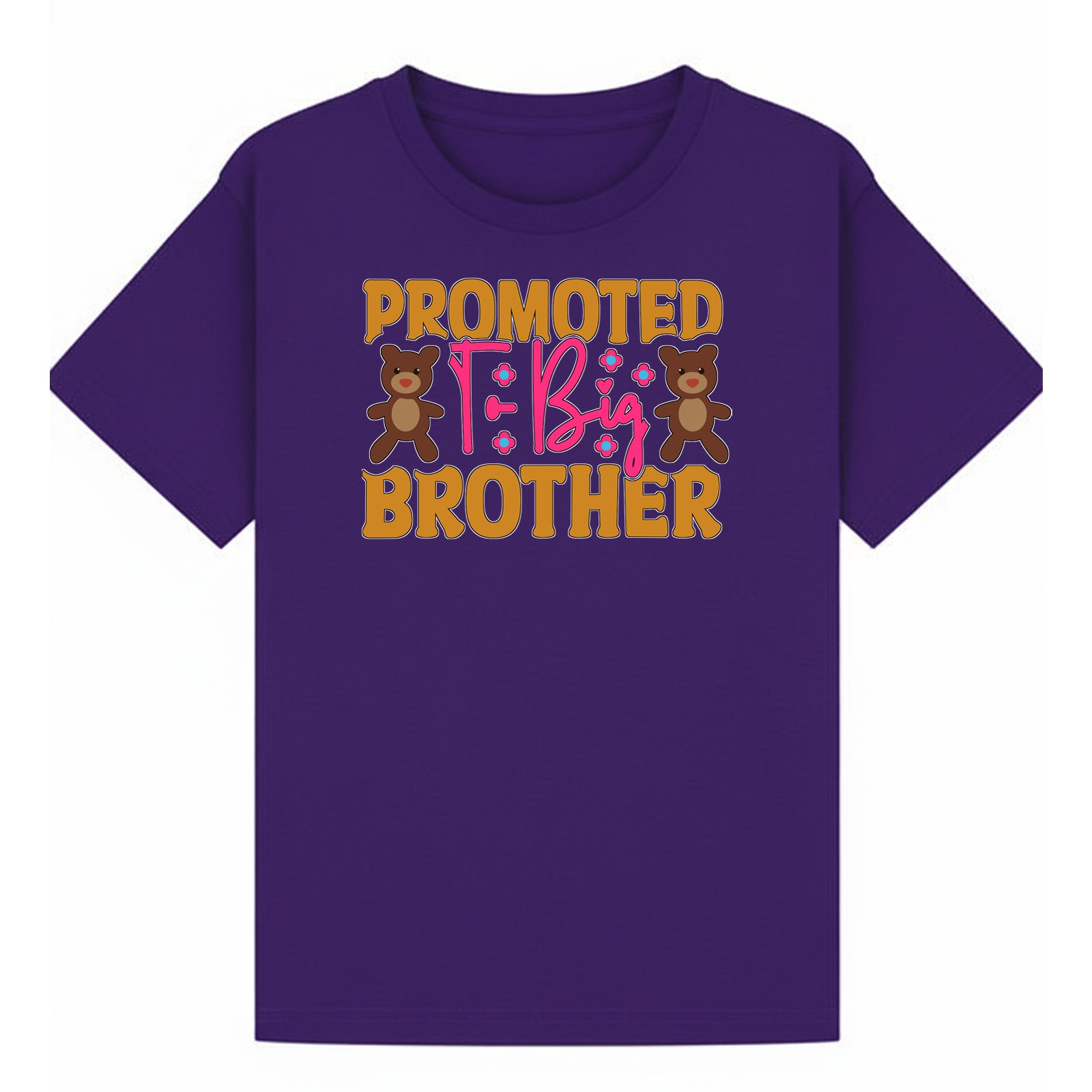 BGBRO54 artwork on purple T-shirt