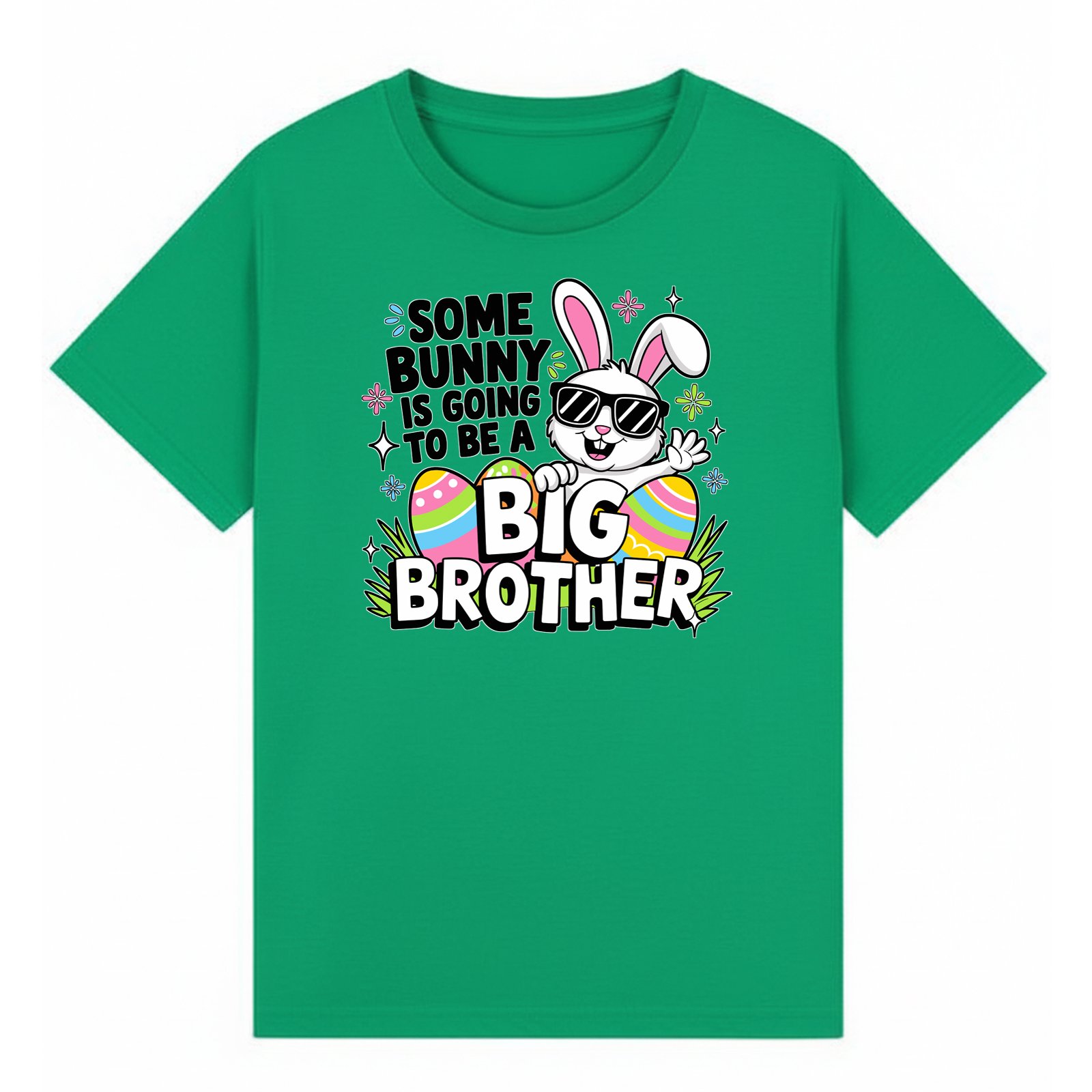 BGBRO57 artwork on irish green T-shirt