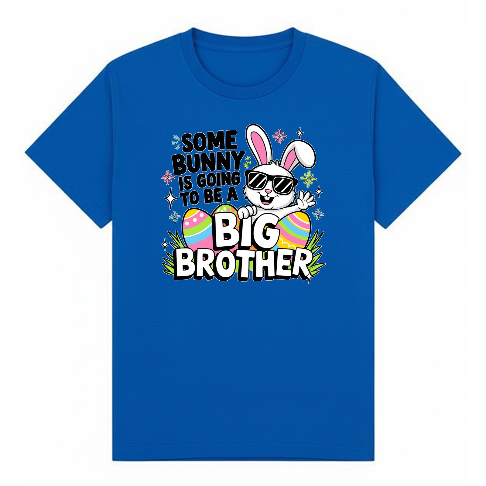 BGBRO57 artwork on royal T-shirt