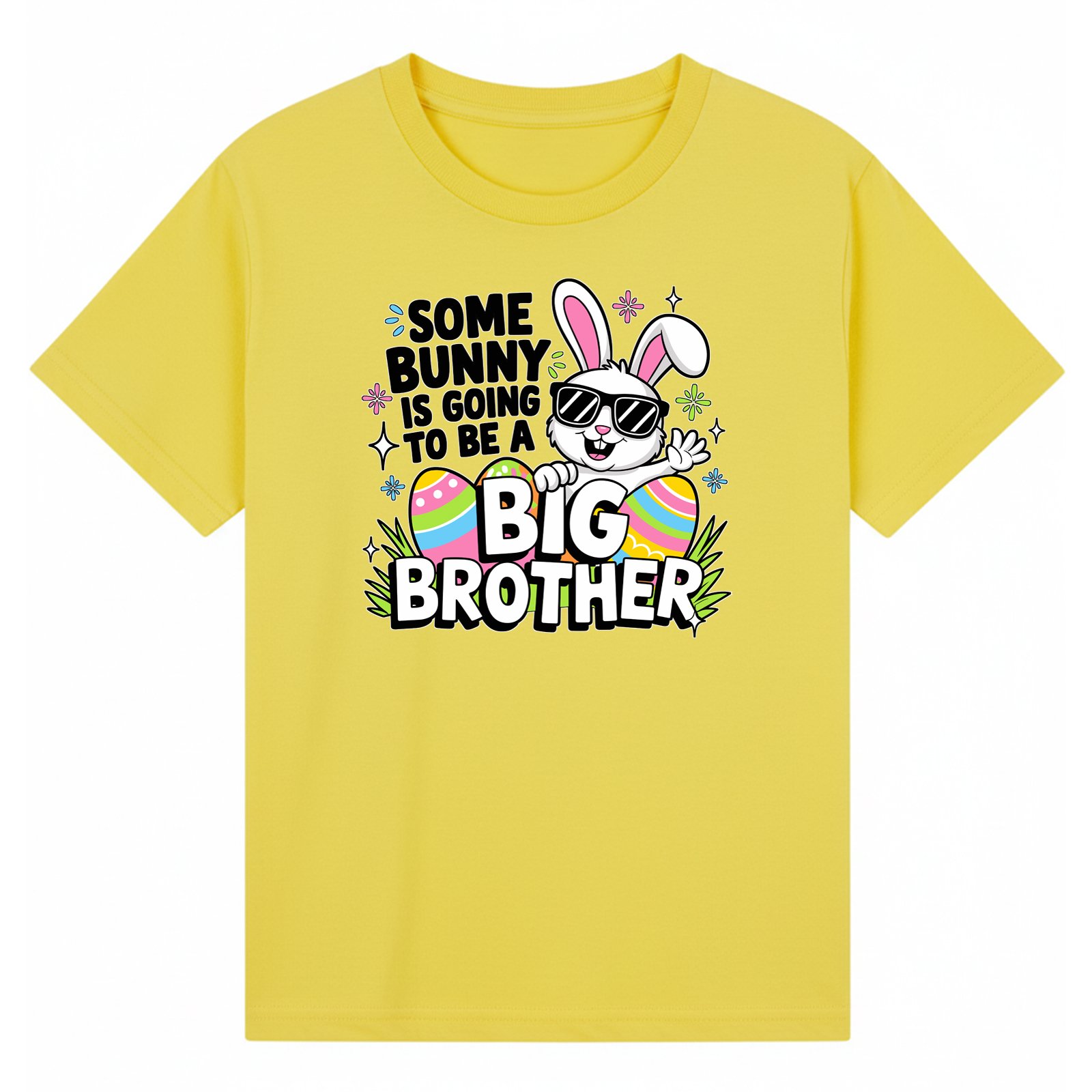 BGBRO57 artwork on yellow T-shirt