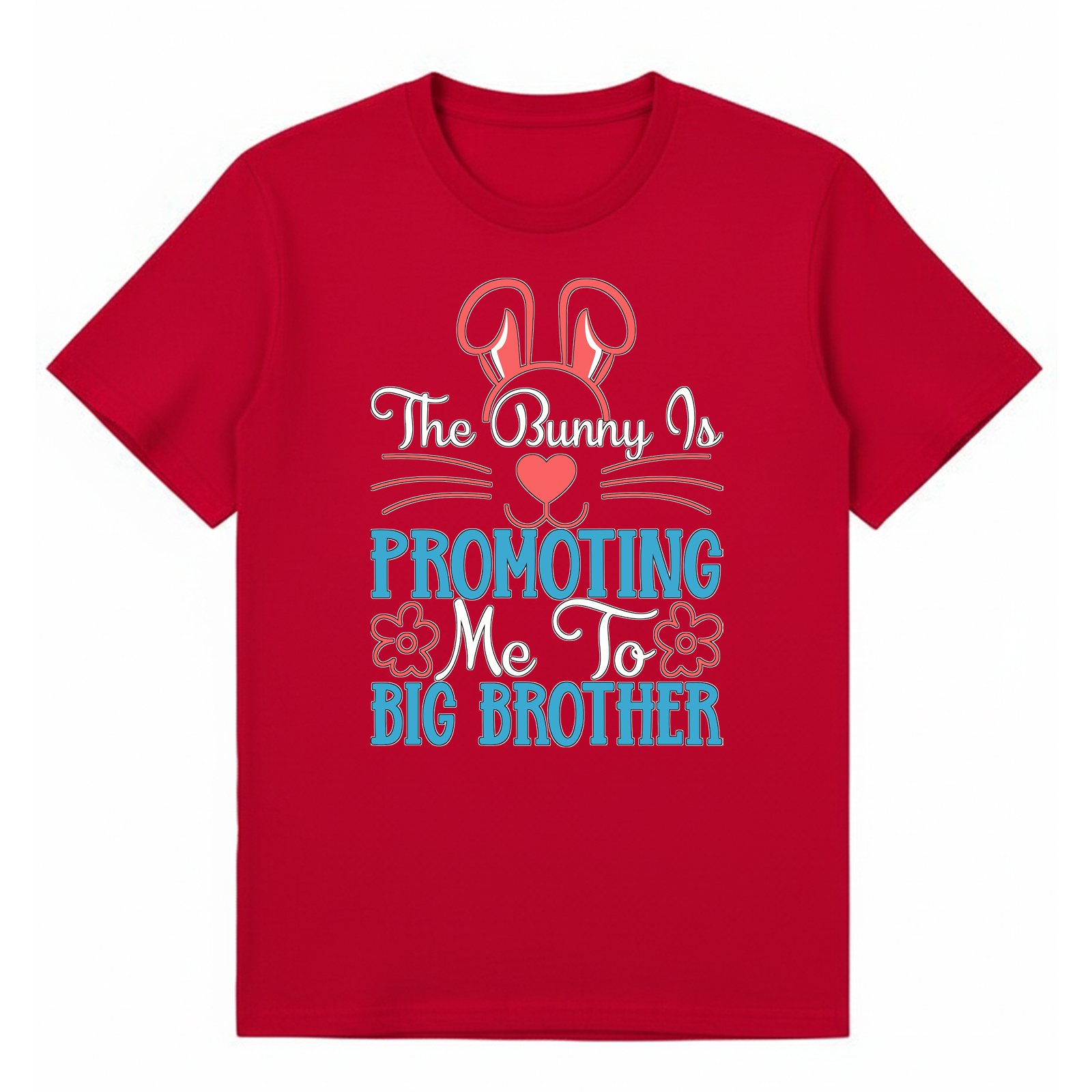 BGBRO58 artwork on red T-shirt