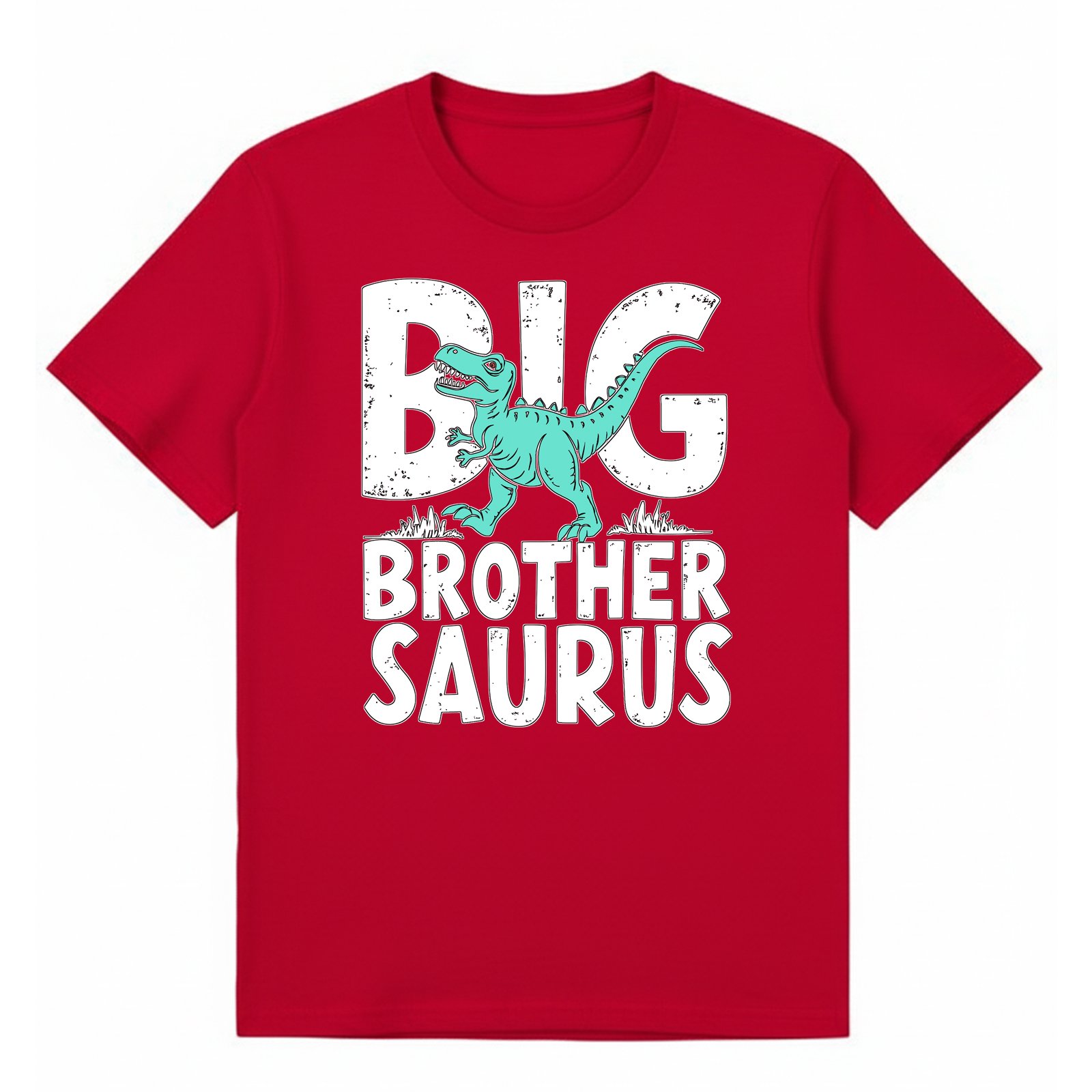 BGBRO63 artwork on red T-shirt