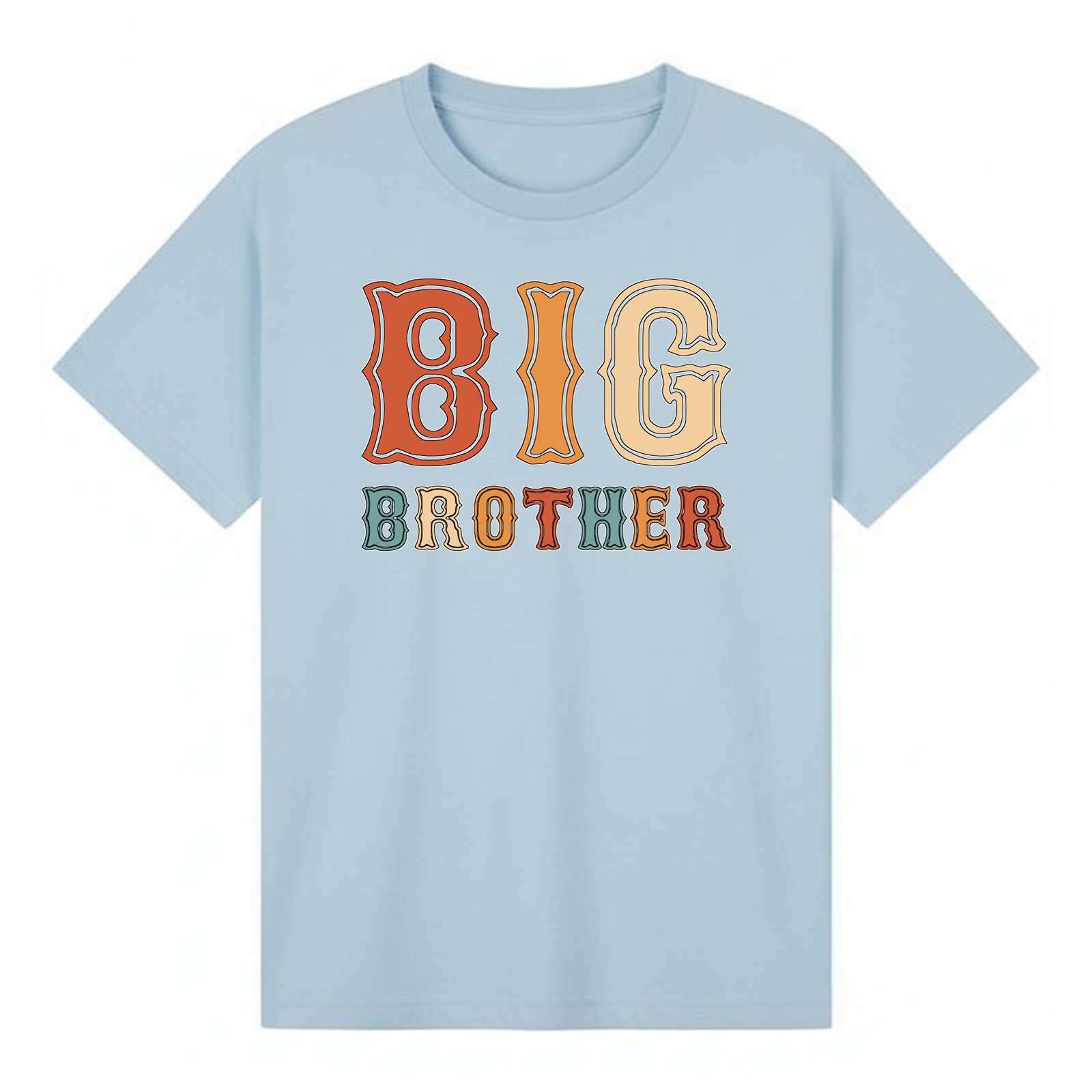 BGBRO64 artwork on light blue T-shirt