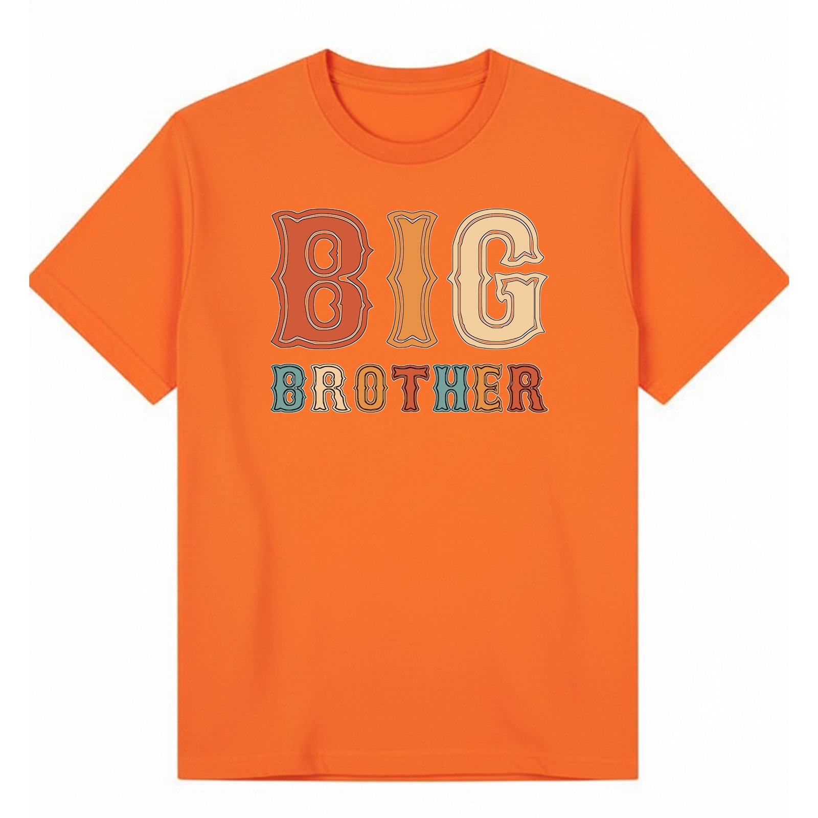 BGBRO64 artwork on orange T-shirt