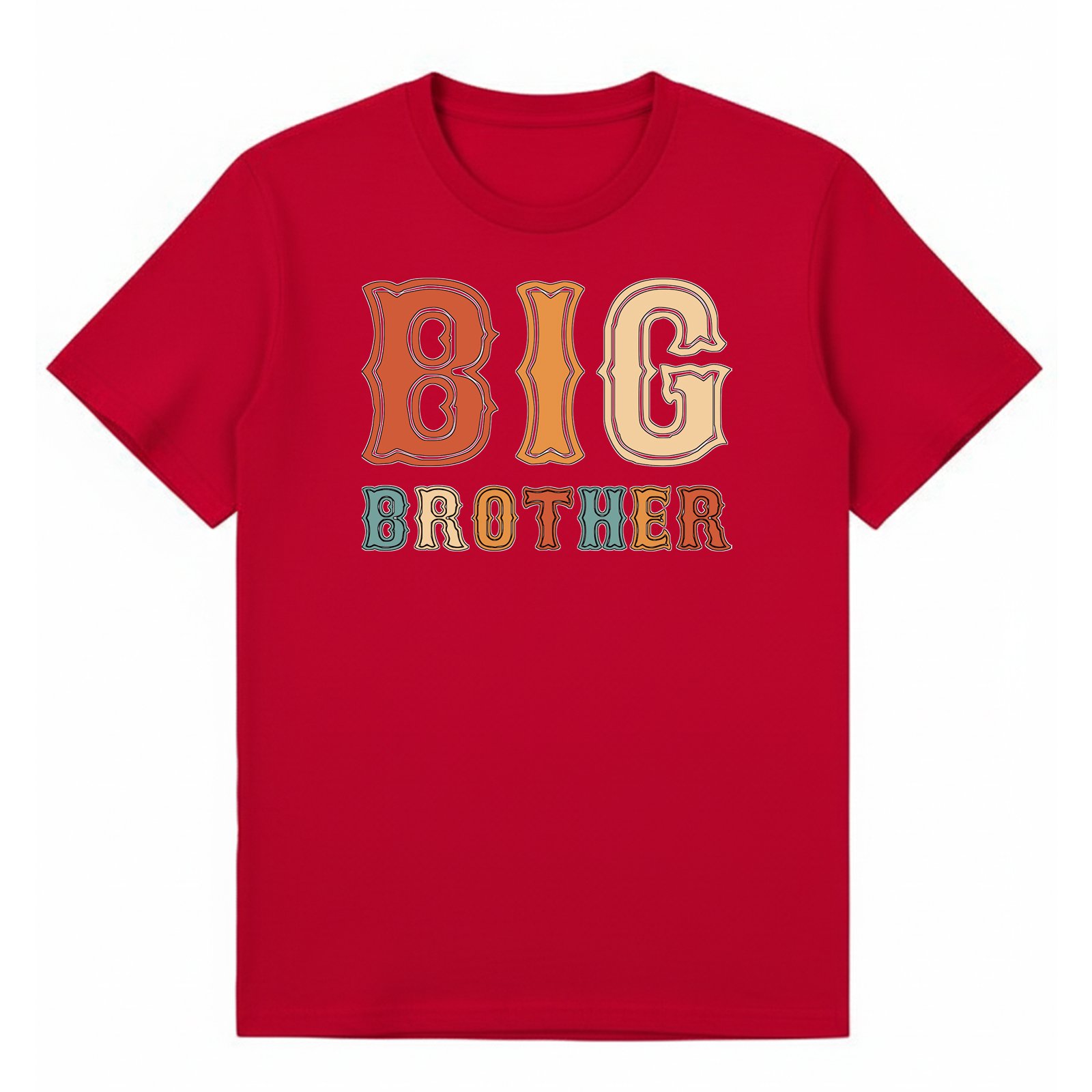 BGBRO64 artwork on red T-shirt