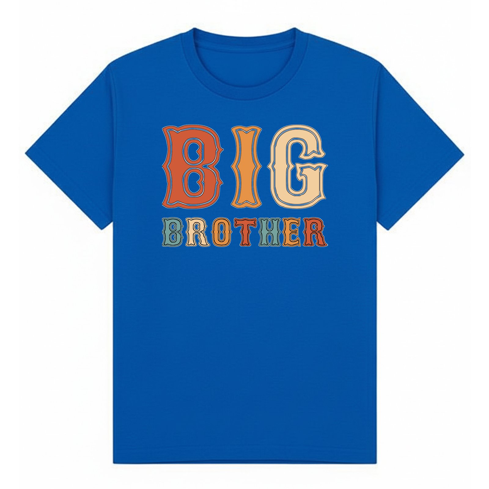 BGBRO64 artwork on royal T-shirt