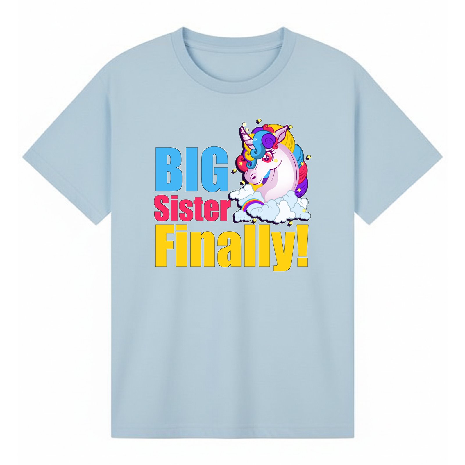 BGSIS08 artwork on light blue T-shirt