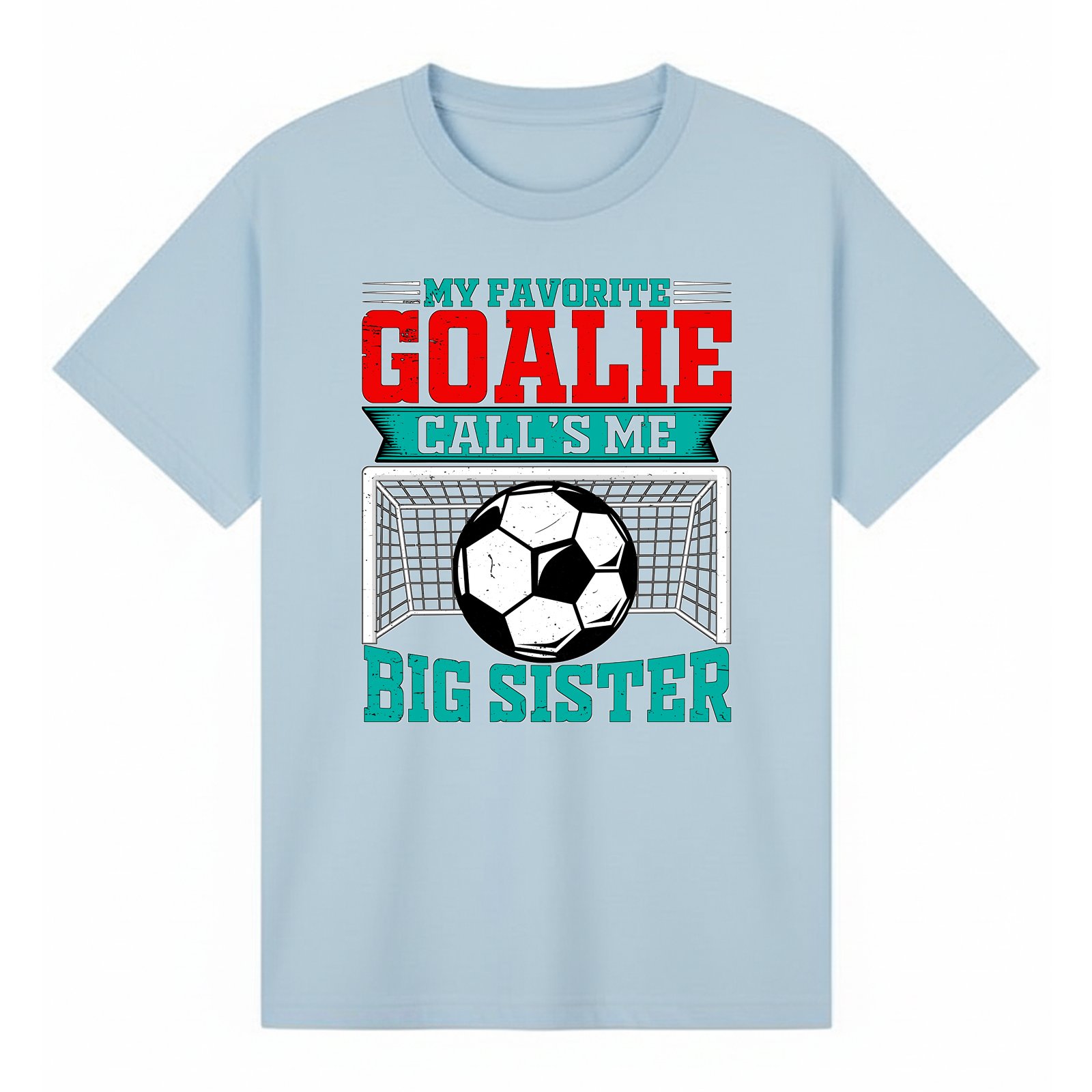 BGSIS106 artwork on light blue T-shirt