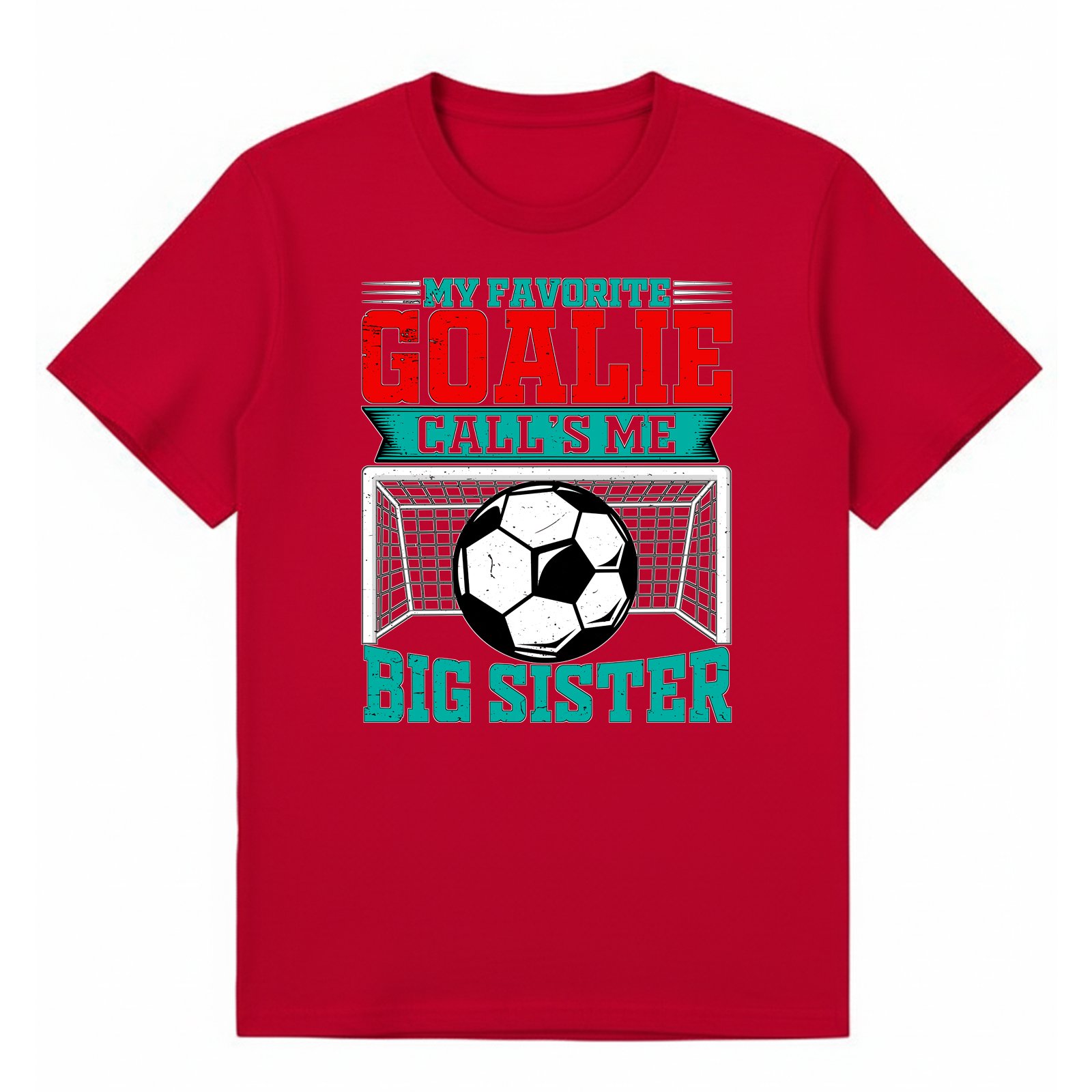 BGSIS106 artwork on red T-shirt