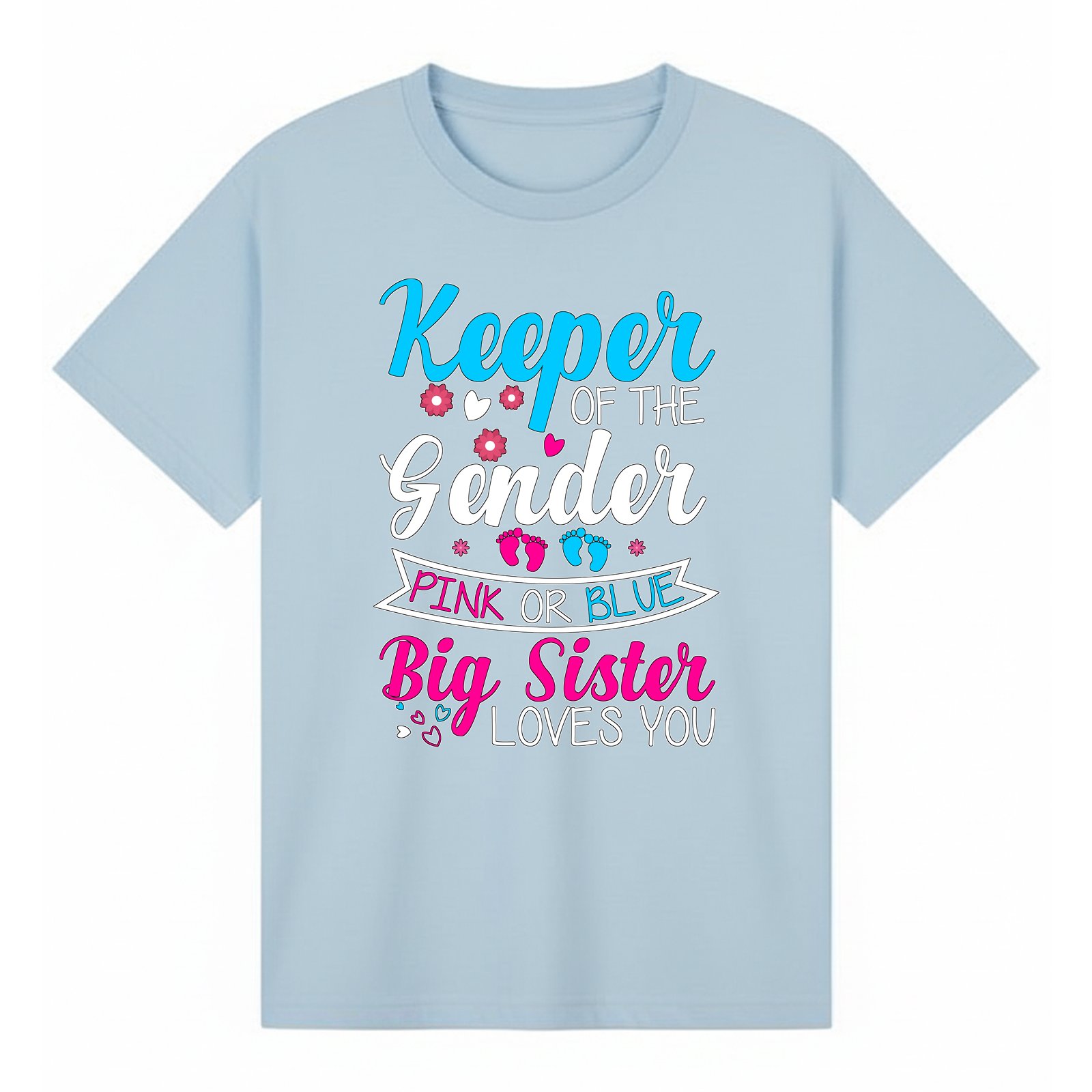 BGSIS113 artwork on light blue T-shirt