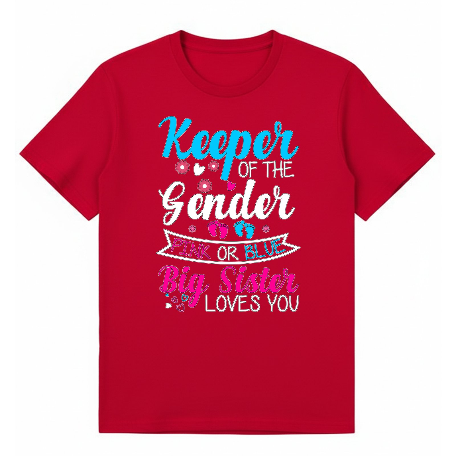 BGSIS113 artwork on red T-shirt