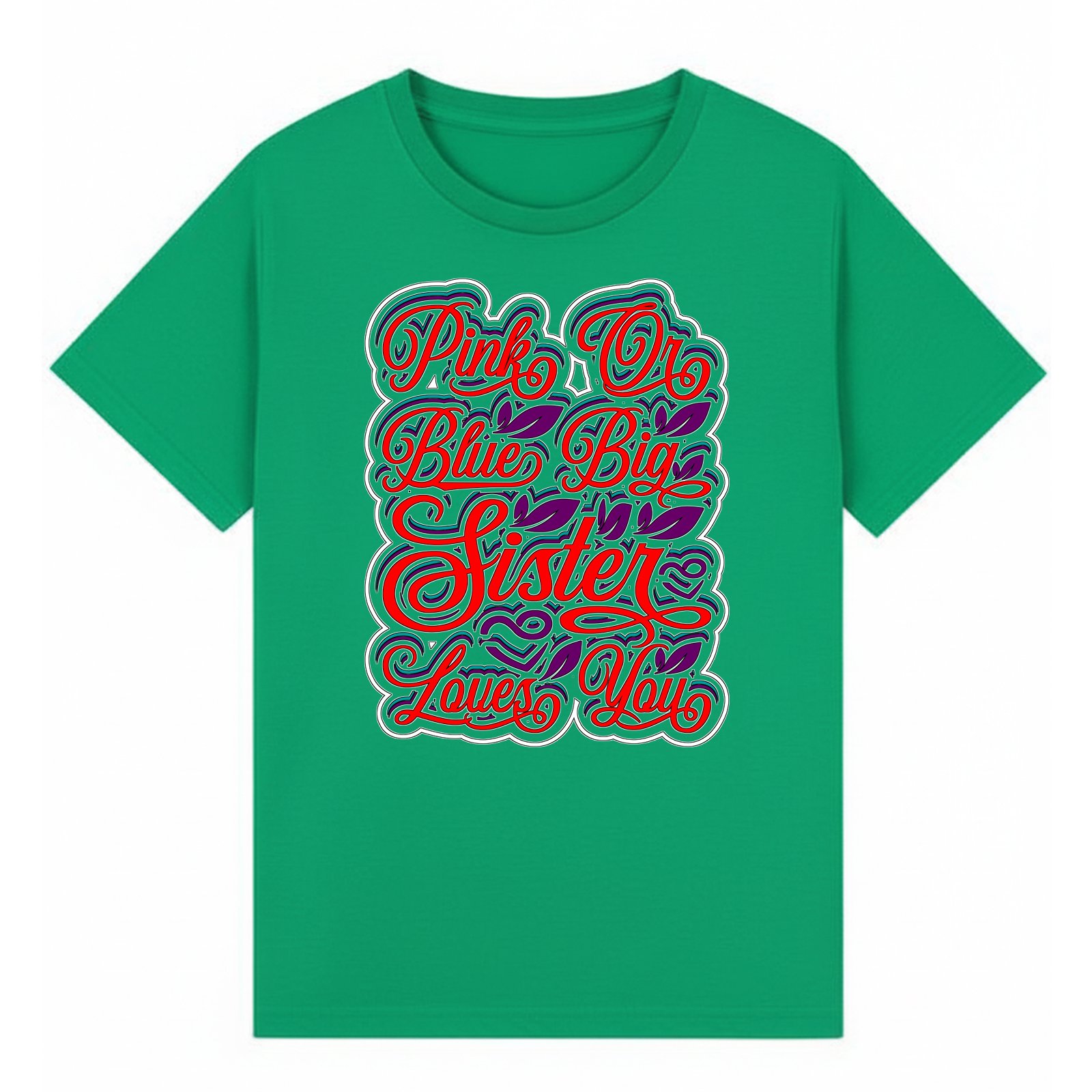 BGSIS115 artwork on irish green T-shirt