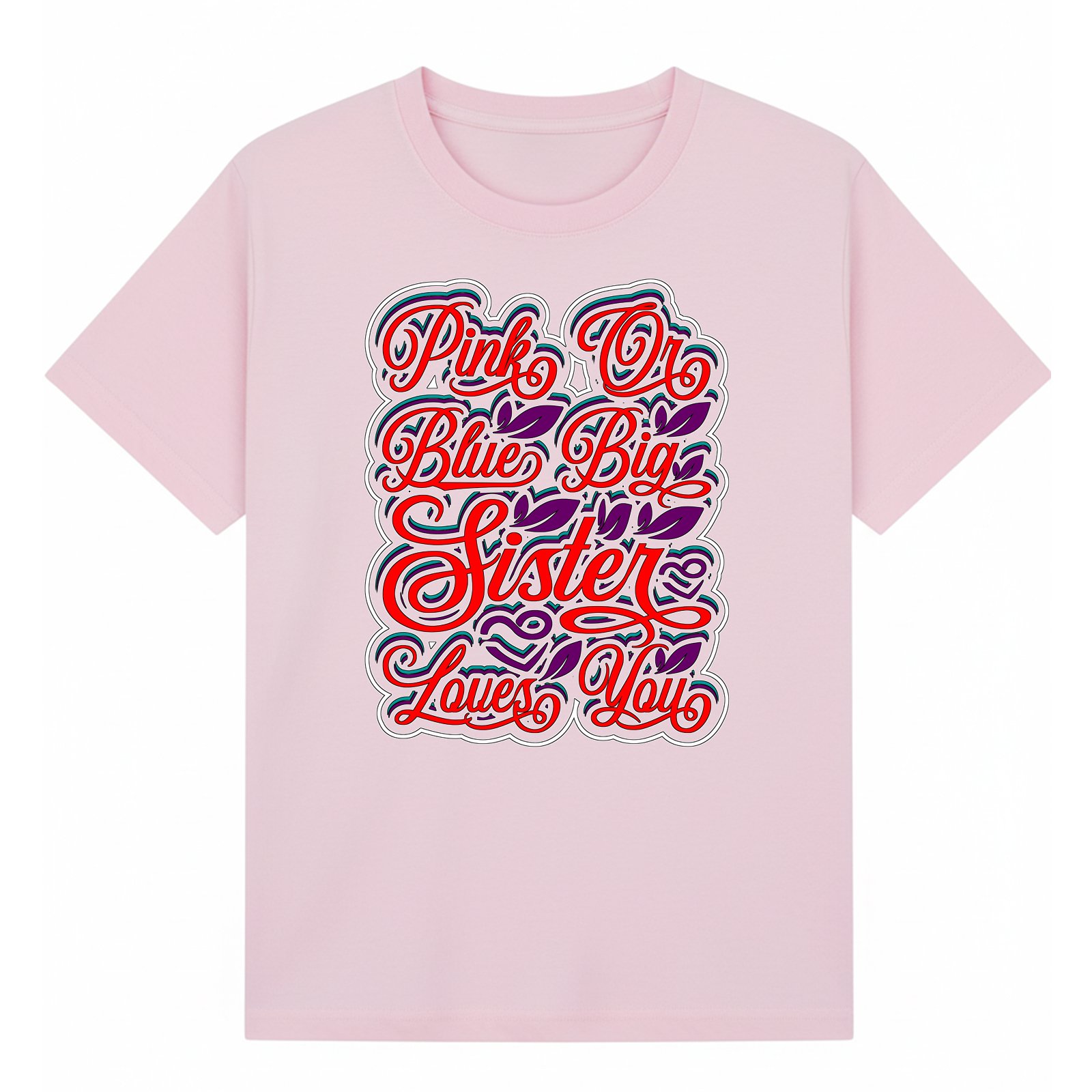 BGSIS115 artwork on light pink T-shirt