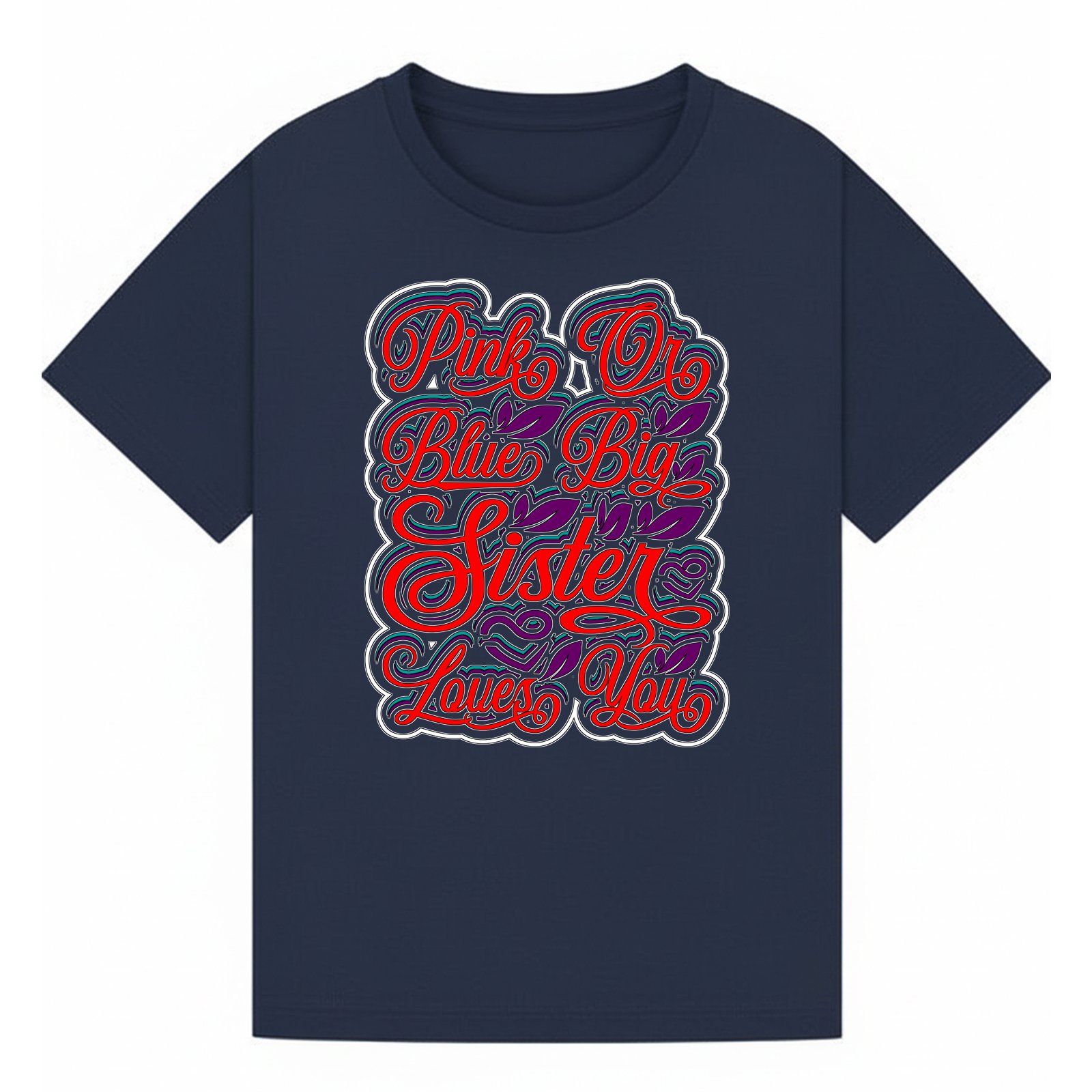 BGSIS115 artwork on navy T-shirt