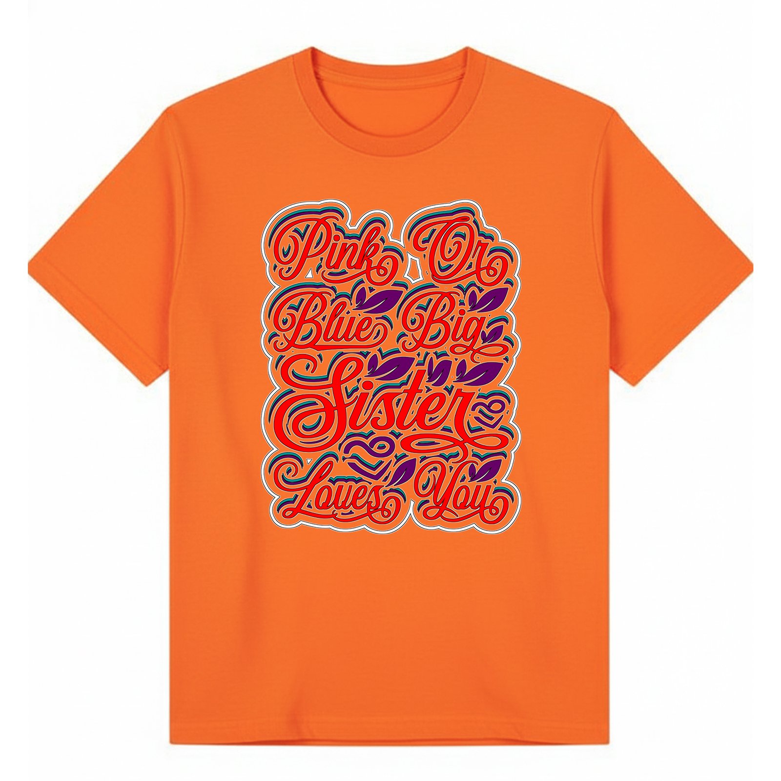 BGSIS115 artwork on orange T-shirt