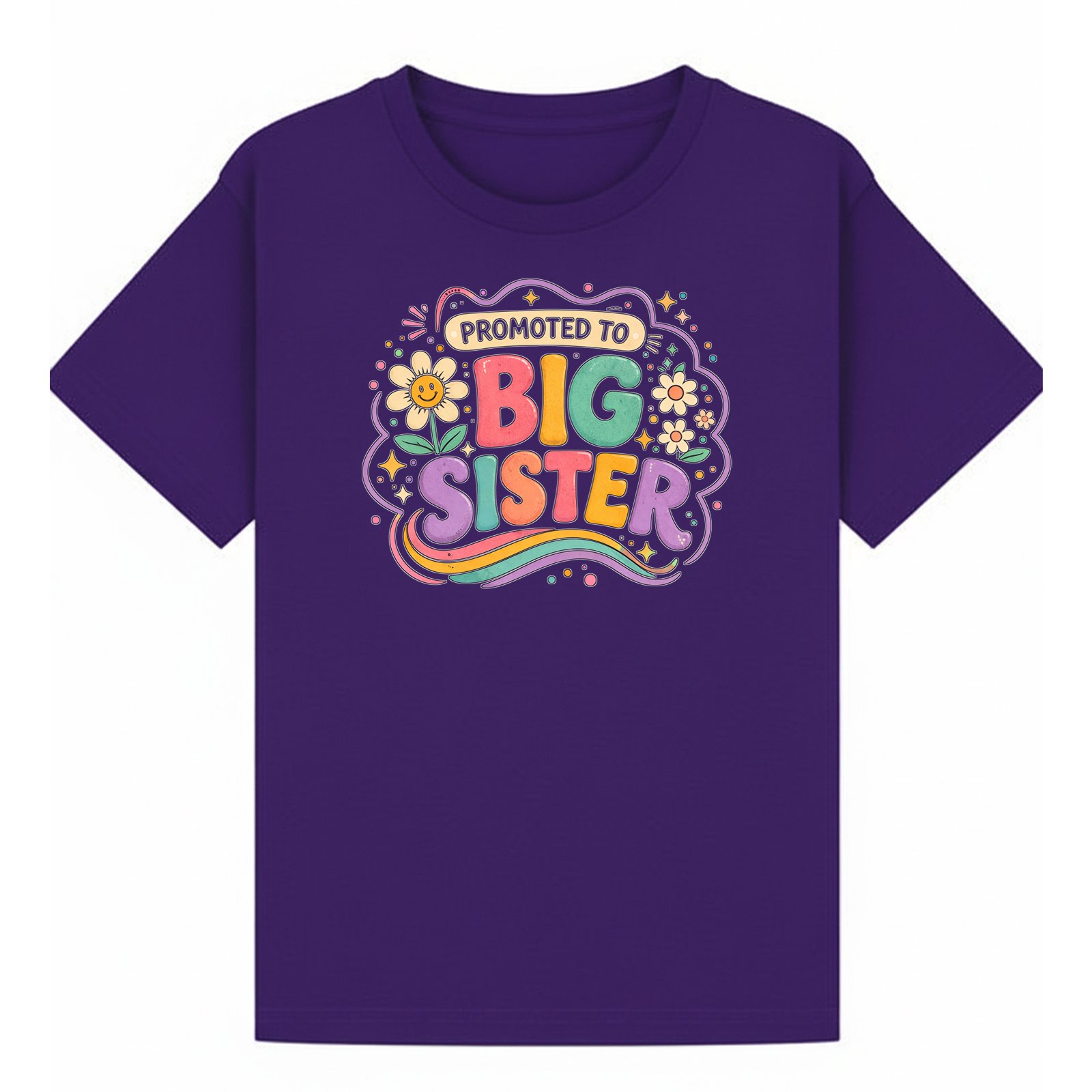 BGSIS117 artwork on purple T-shirt