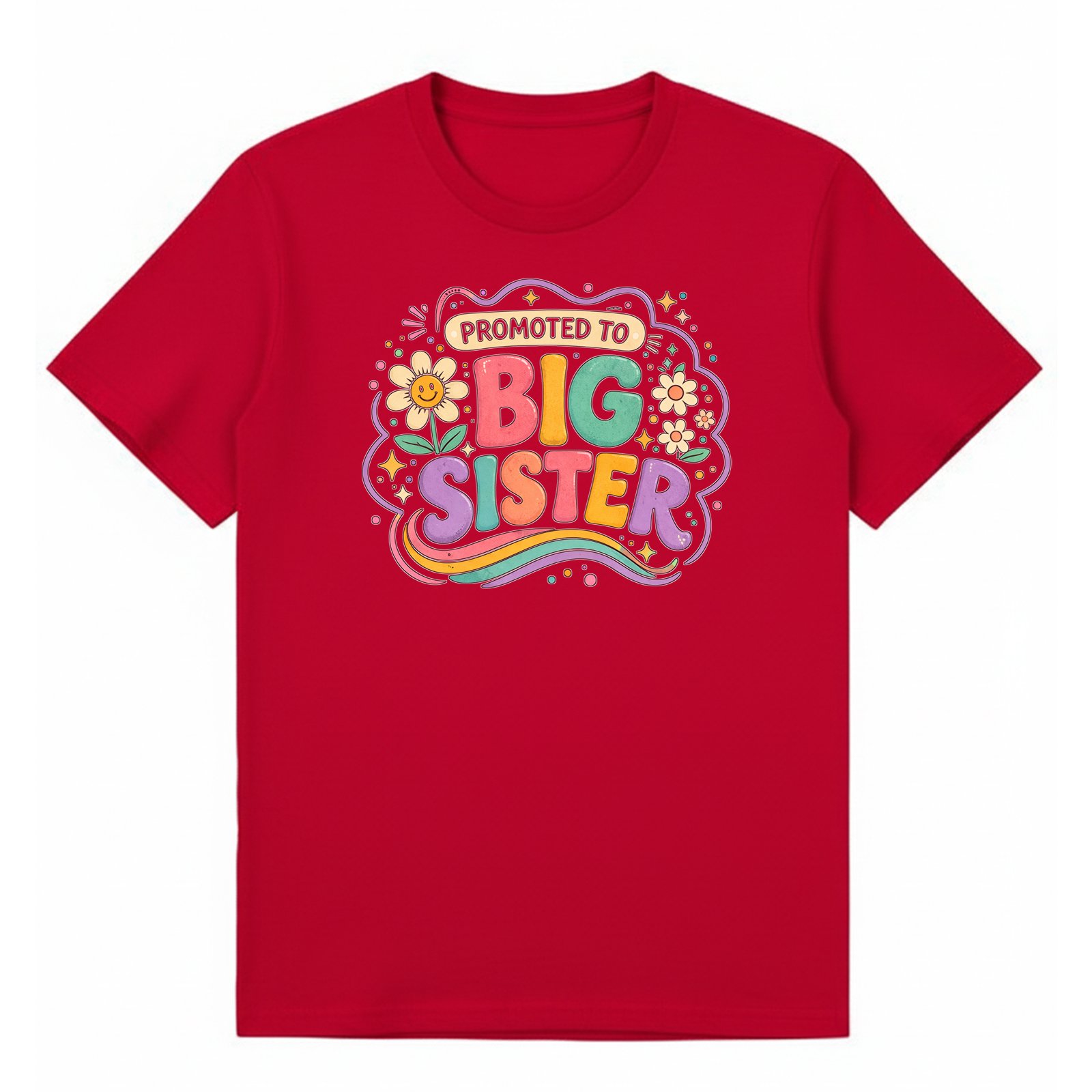 BGSIS117 artwork on red T-shirt
