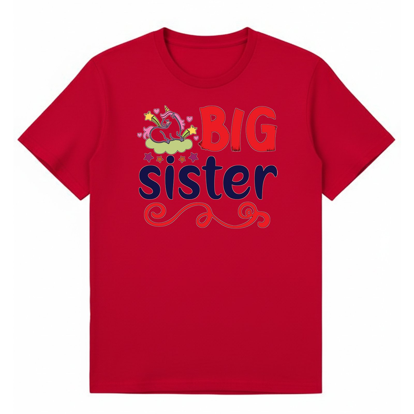 BGSIS12 artwork on red T-shirt