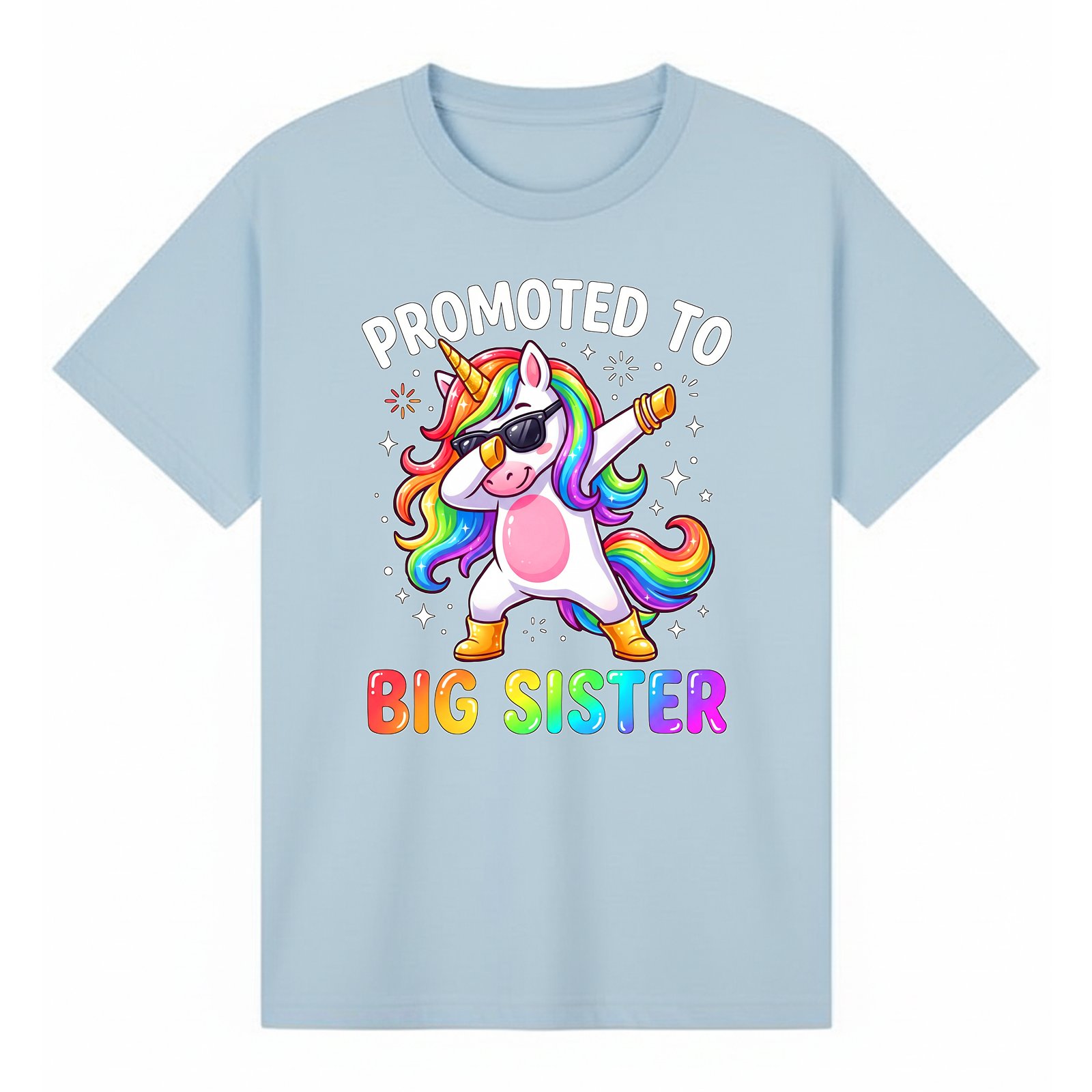 BGSIS120 artwork on light blue T-shirt