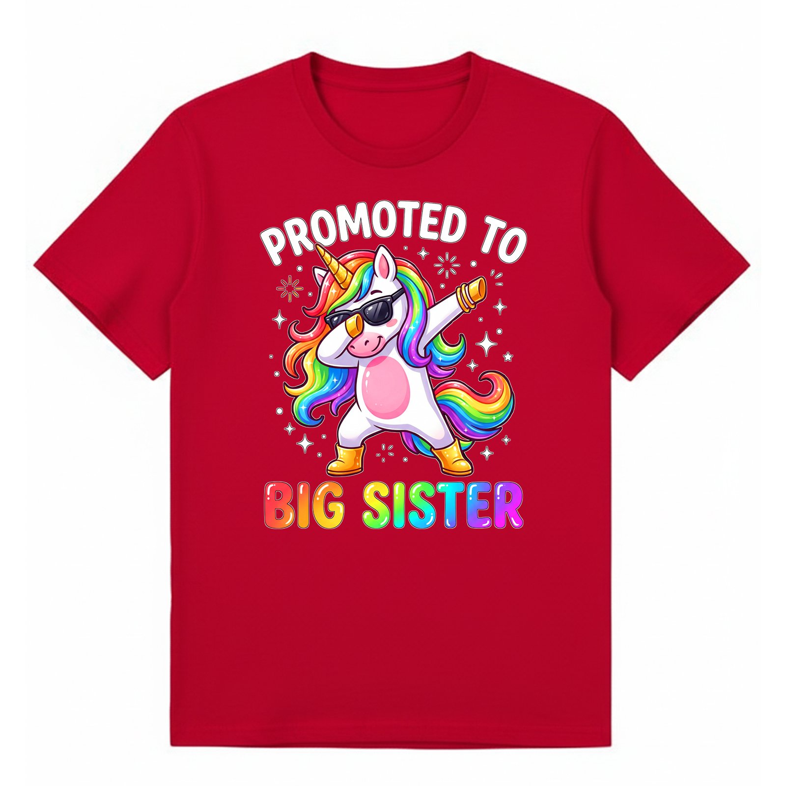 BGSIS120 artwork on red T-shirt