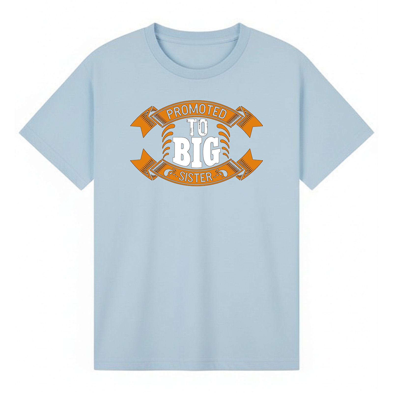 BGSIS121 artwork on light blue T-shirt