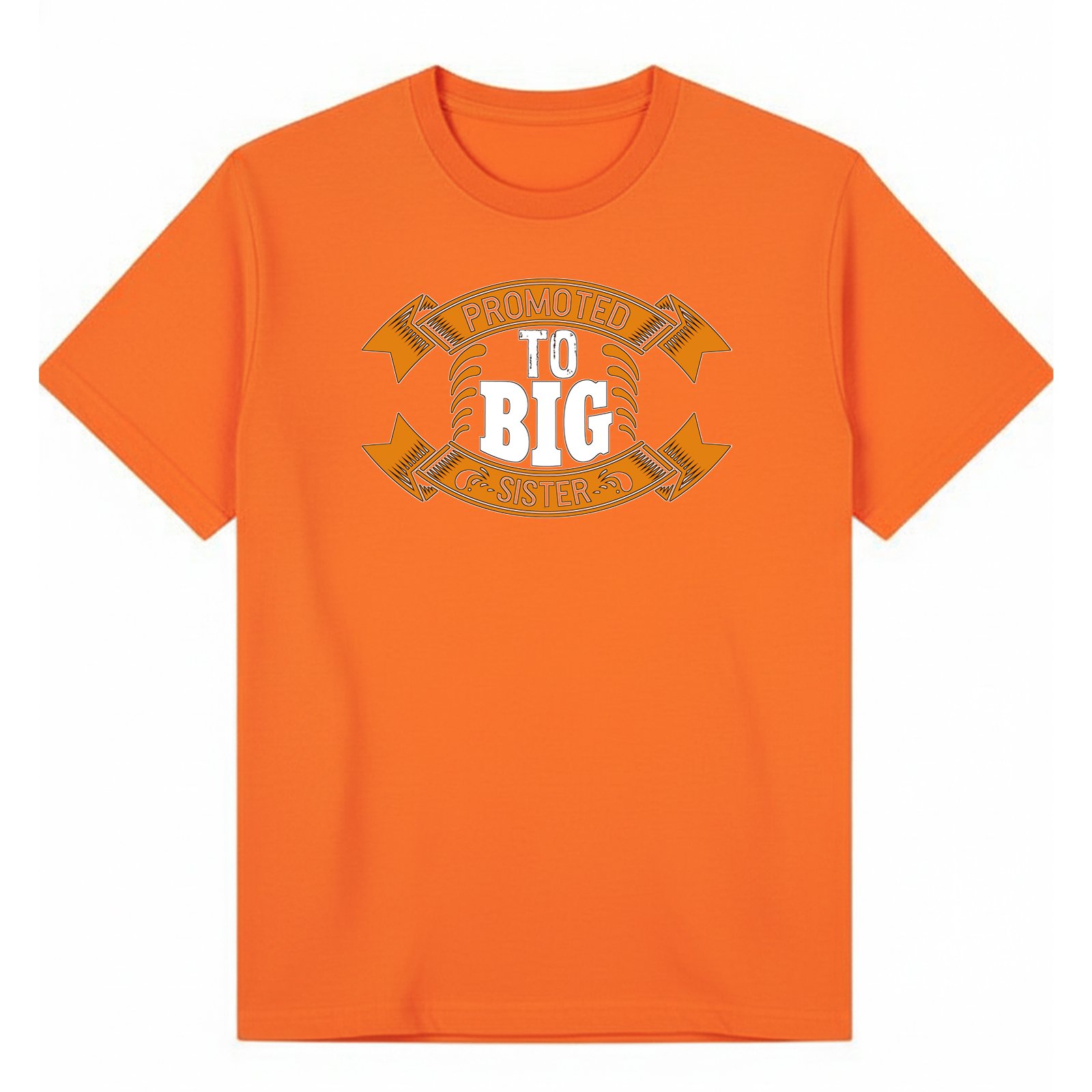 BGSIS121 artwork on orange T-shirt