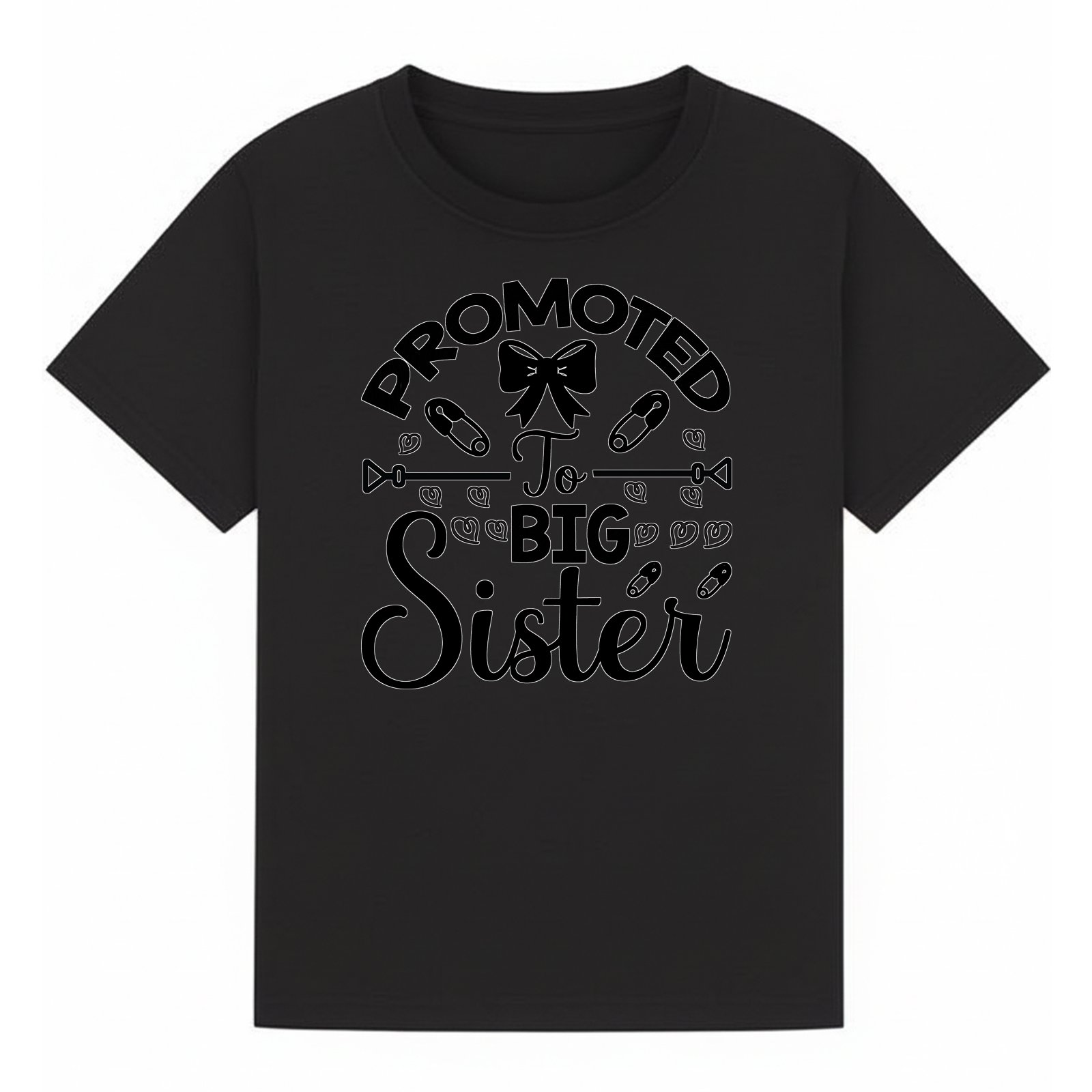 BGSIS122 artwork on black T-shirt