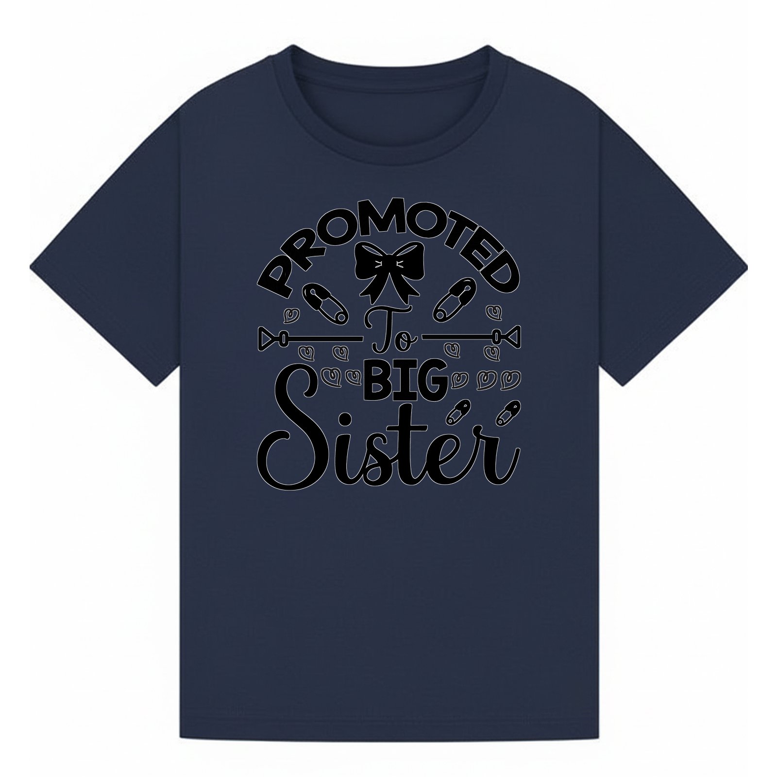 BGSIS122 artwork on navy T-shirt