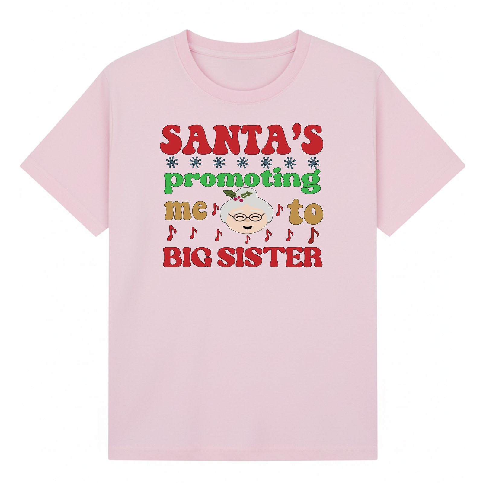 BGSIS127 artwork on light pink T-shirt