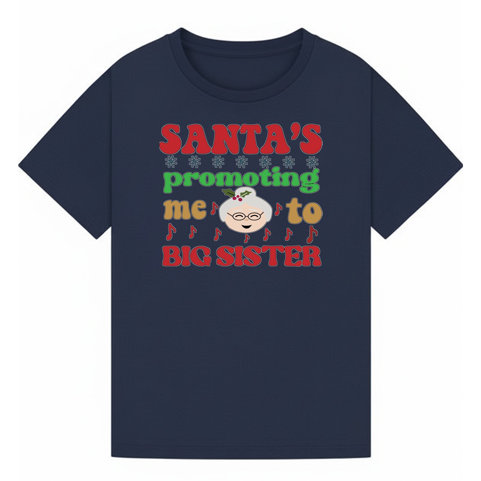 BGSIS127 artwork on navy T-shirt