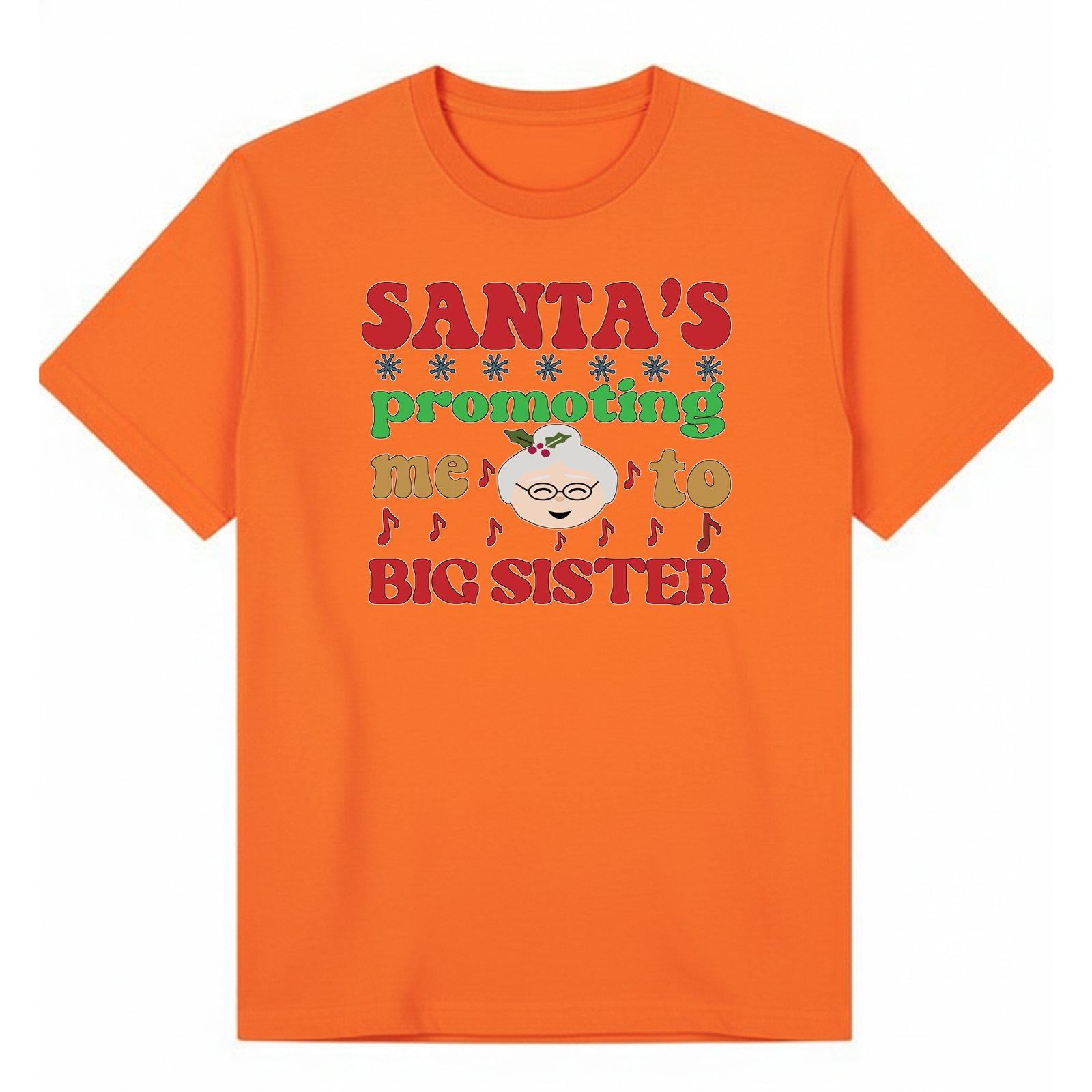 BGSIS127 artwork on orange T-shirt