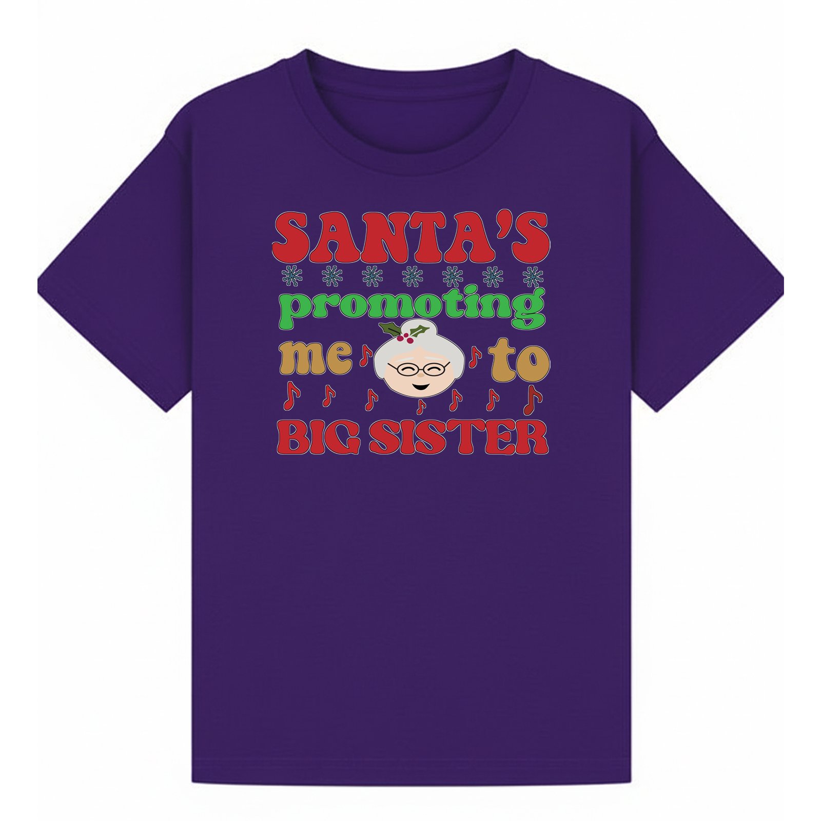 BGSIS127 artwork on purple T-shirt