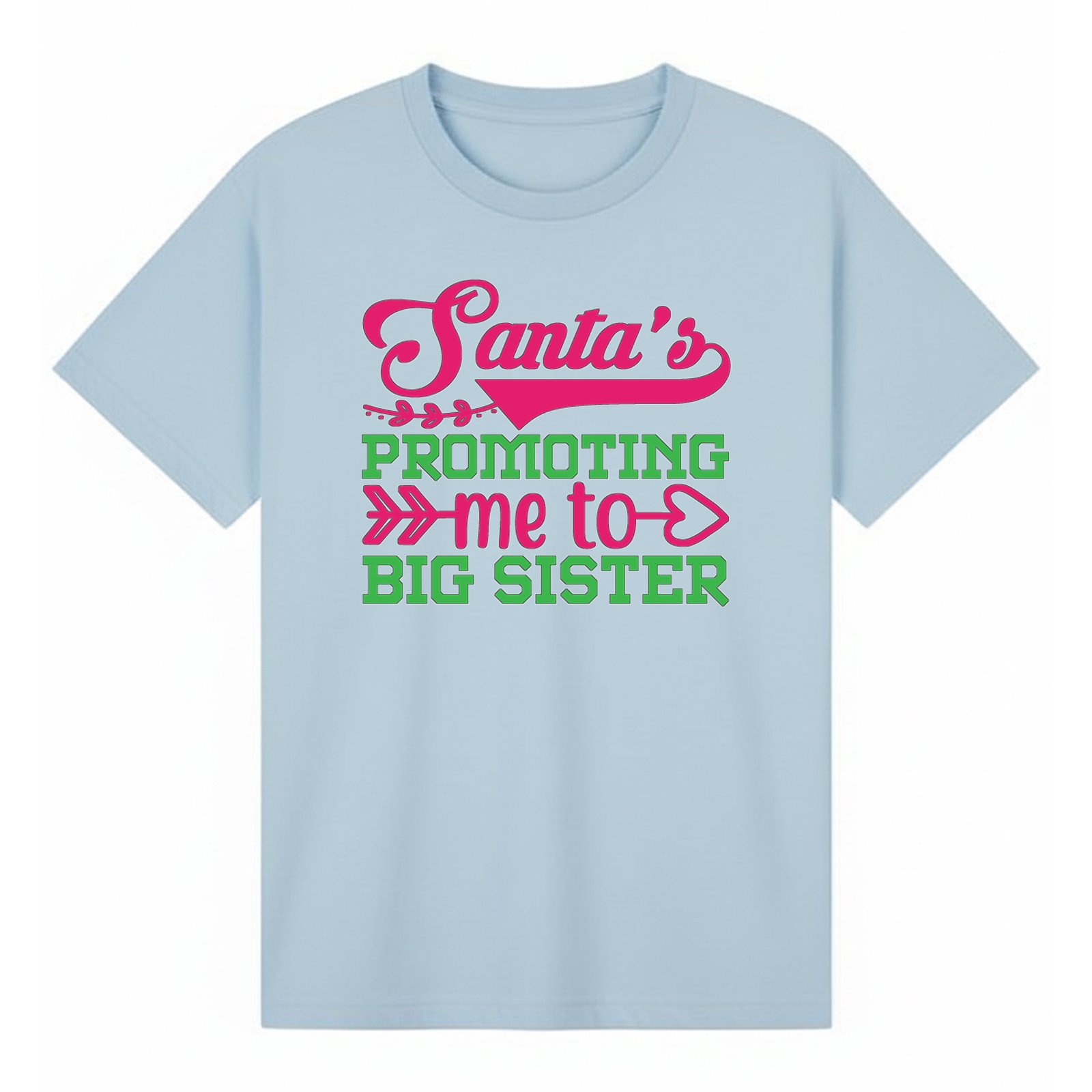 BGSIS128 artwork on light blue T-shirt